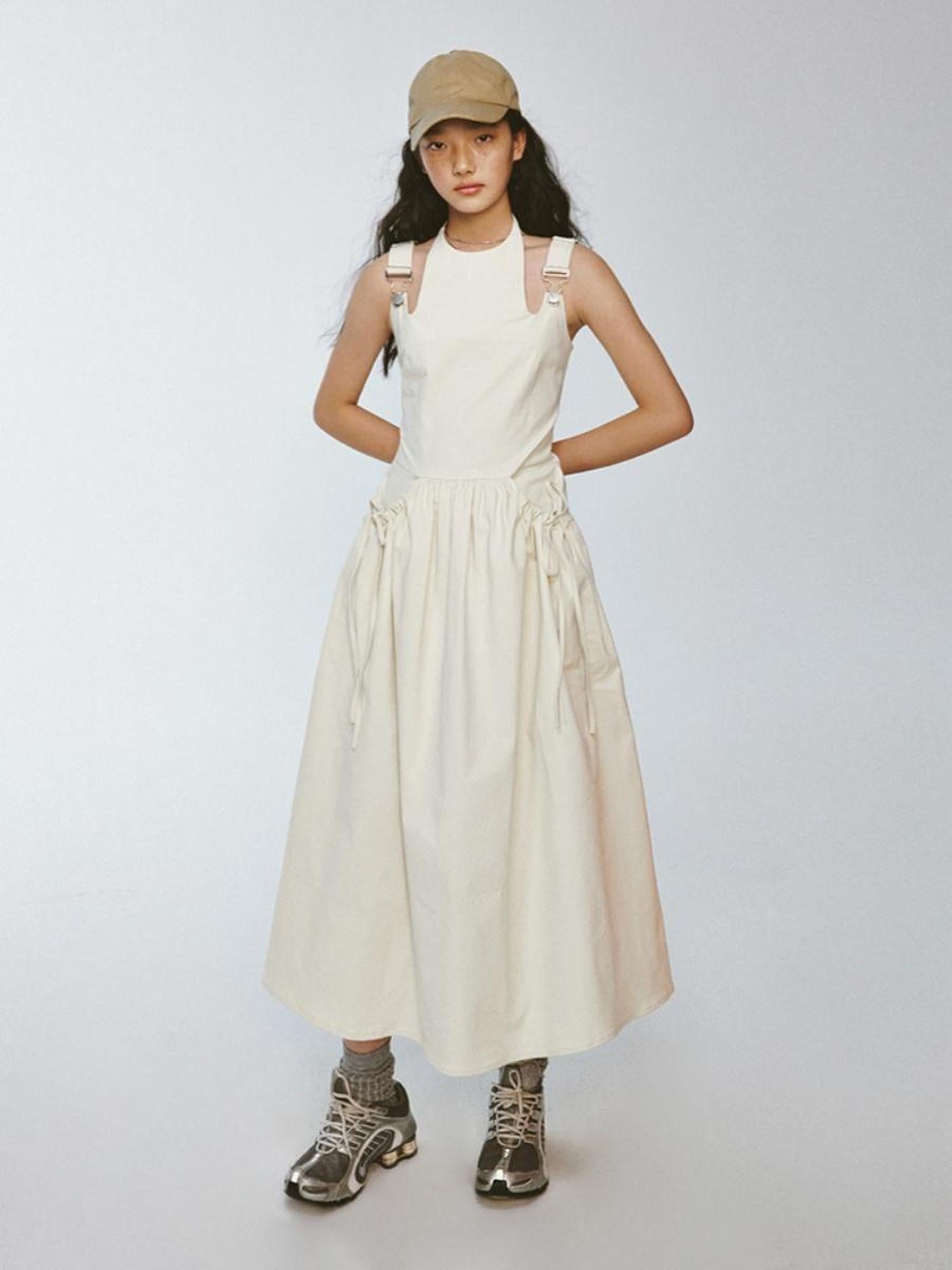 FUSSED Remade Multi Patch Strap Cotton Slip Dress