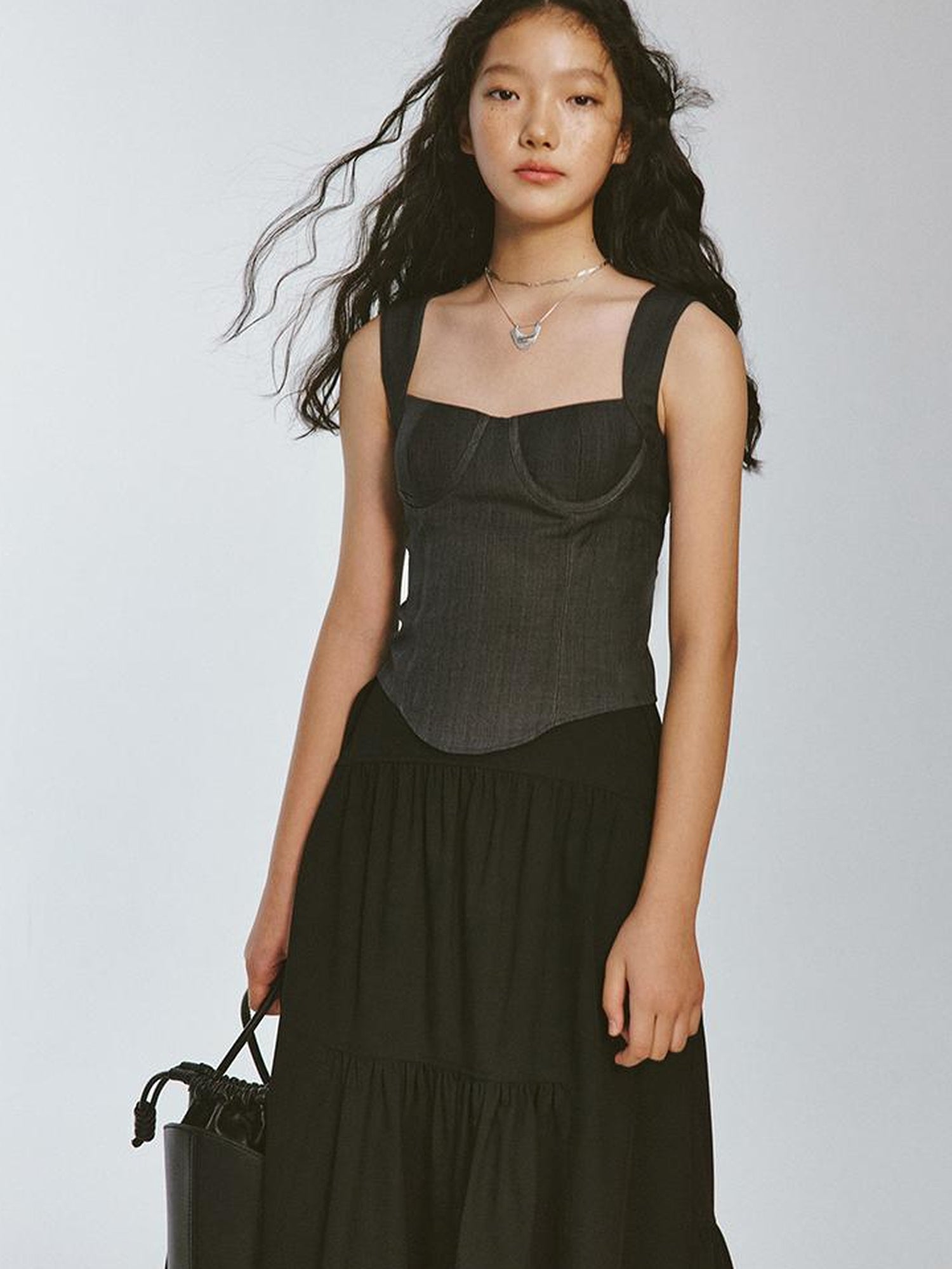 FUSSED Retro Checkered Tailored Blazer With Cinched Waist