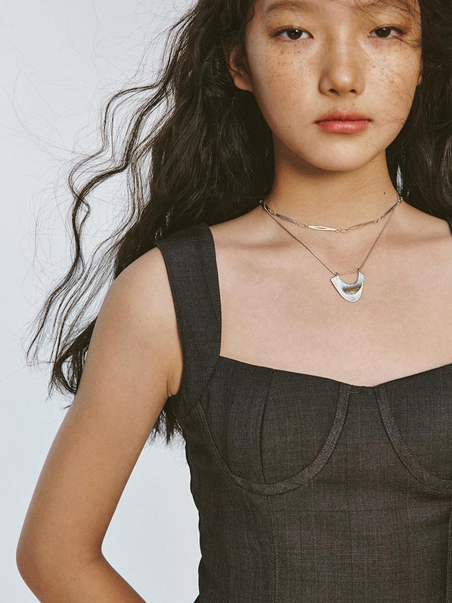 FUSSED Retro Checkered Tailored Blazer With Cinched Waist