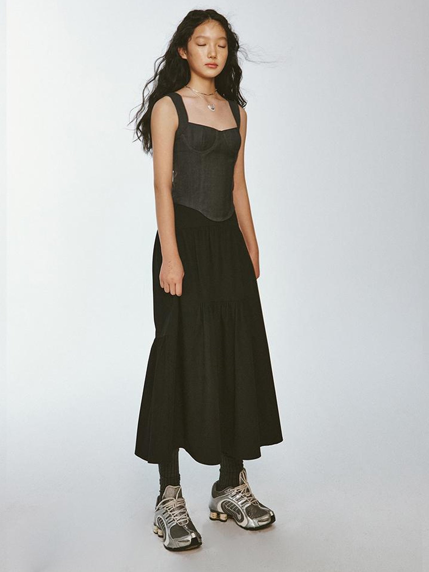 FUSSED Retro Checkered Tailored Blazer With Cinched Waist