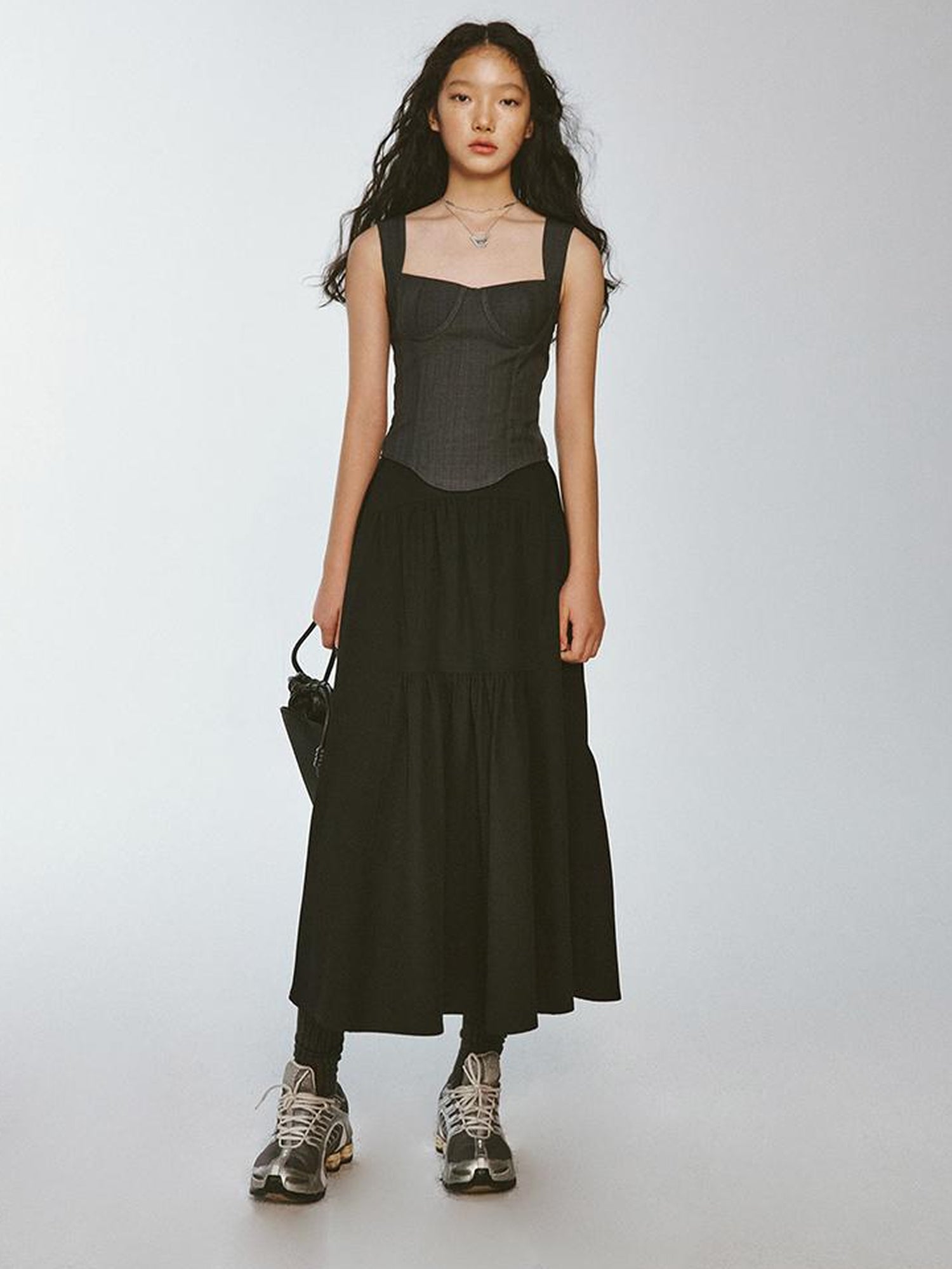 FUSSED Retro Checkered Tailored Blazer With Cinched Waist