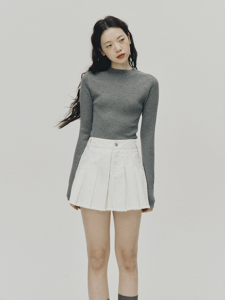 FUSSED_Ribbed_16g_Anti_Pilling_Half_High_Neck_Women&