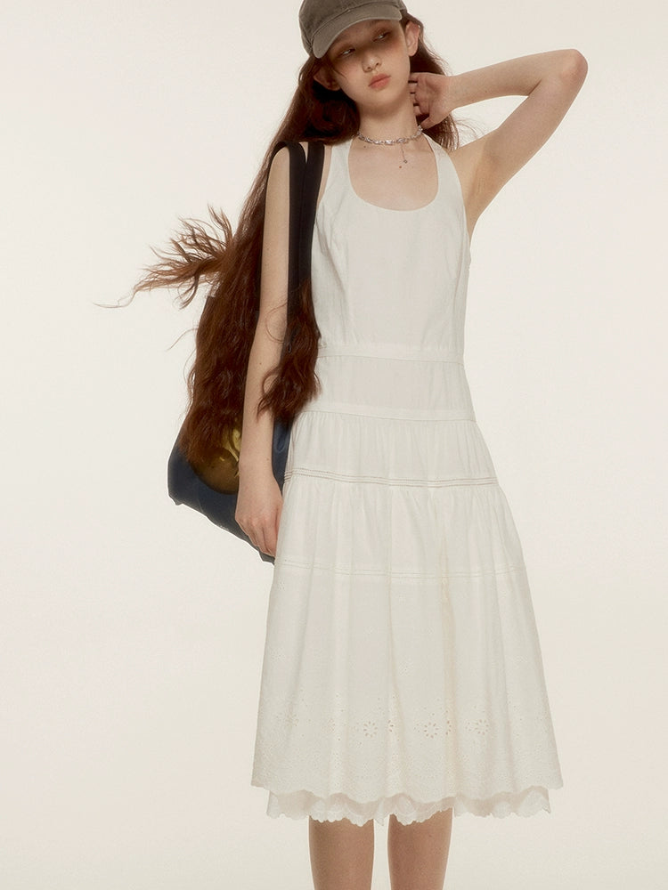 FUSSED_Roman_Holiday_Floral_Cutwork_Embroidery_Tiered_Cotton_Dress_V_Neck_T_Shirt_Long_Sleeve_MISSTT