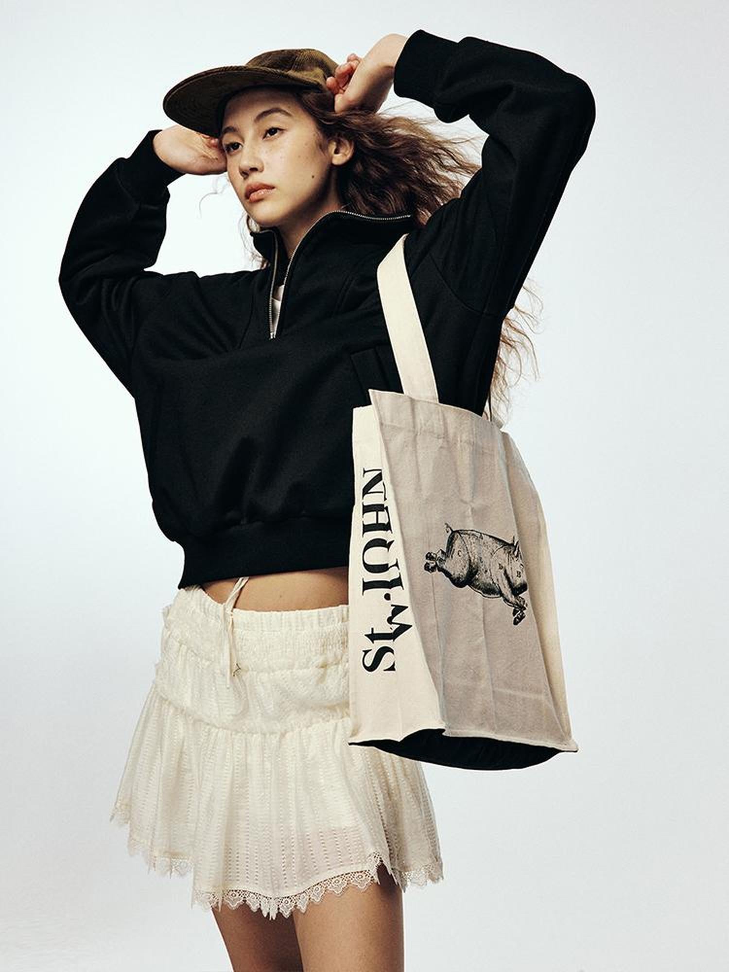 FUSSED Semi Zip Anti Static Fleece Hoodie Black