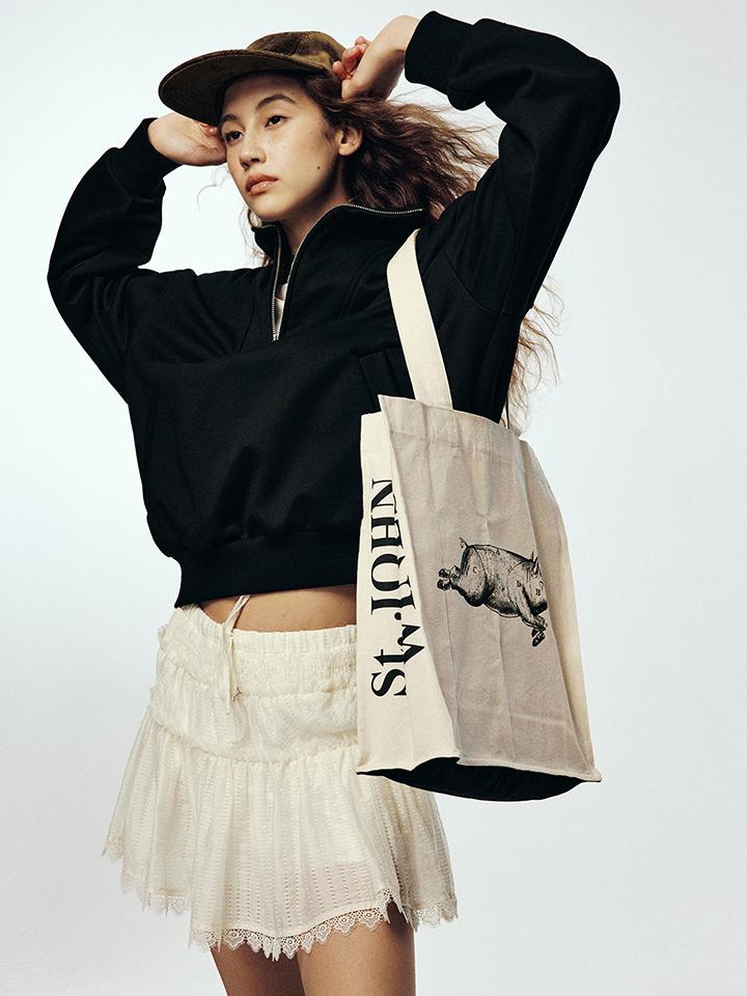 FUSSED Semi Zip Anti Static Fleece Hoodie Black