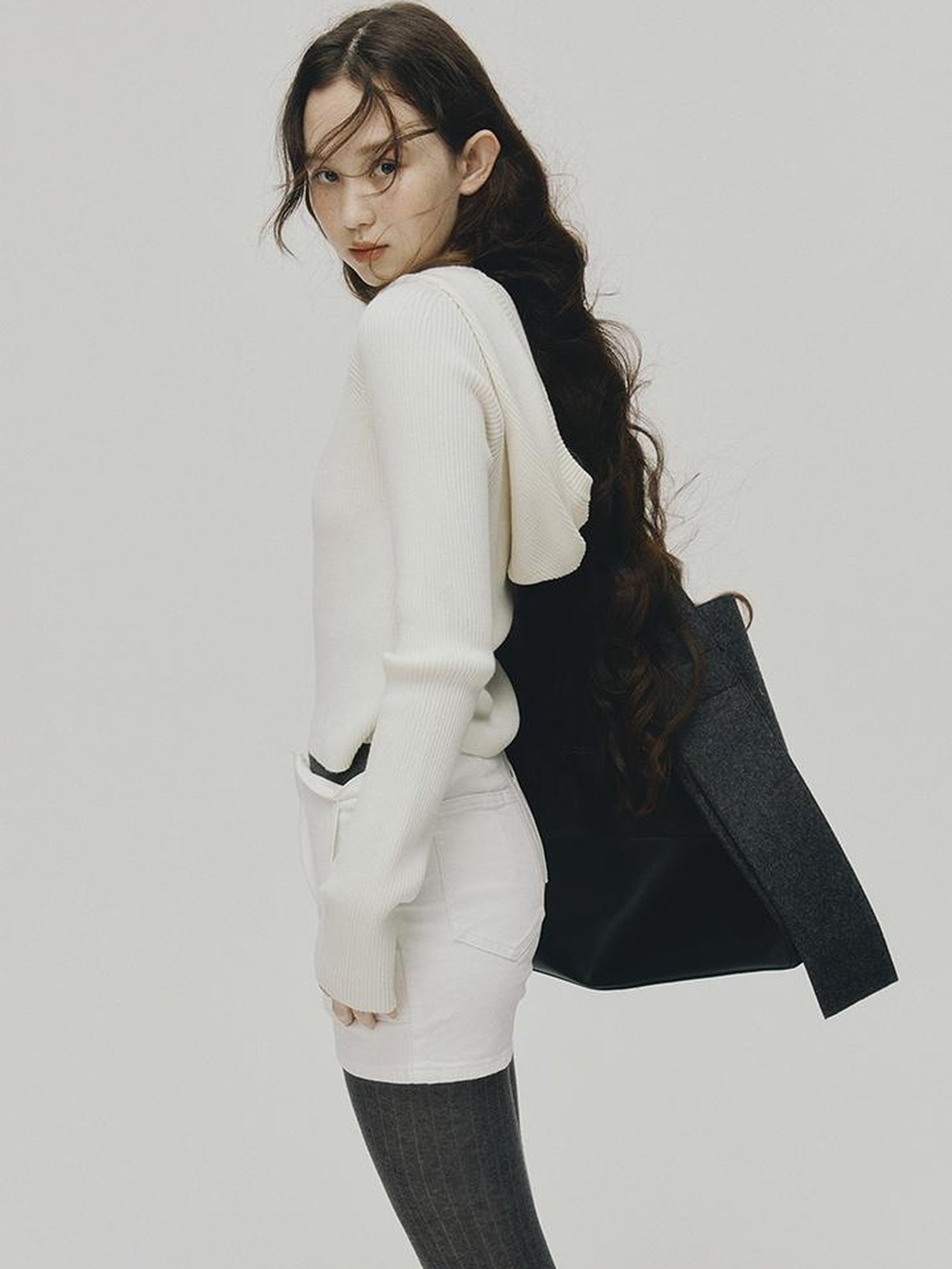 FUSSED Soft Wool Hooded Sweater With Thumbholes