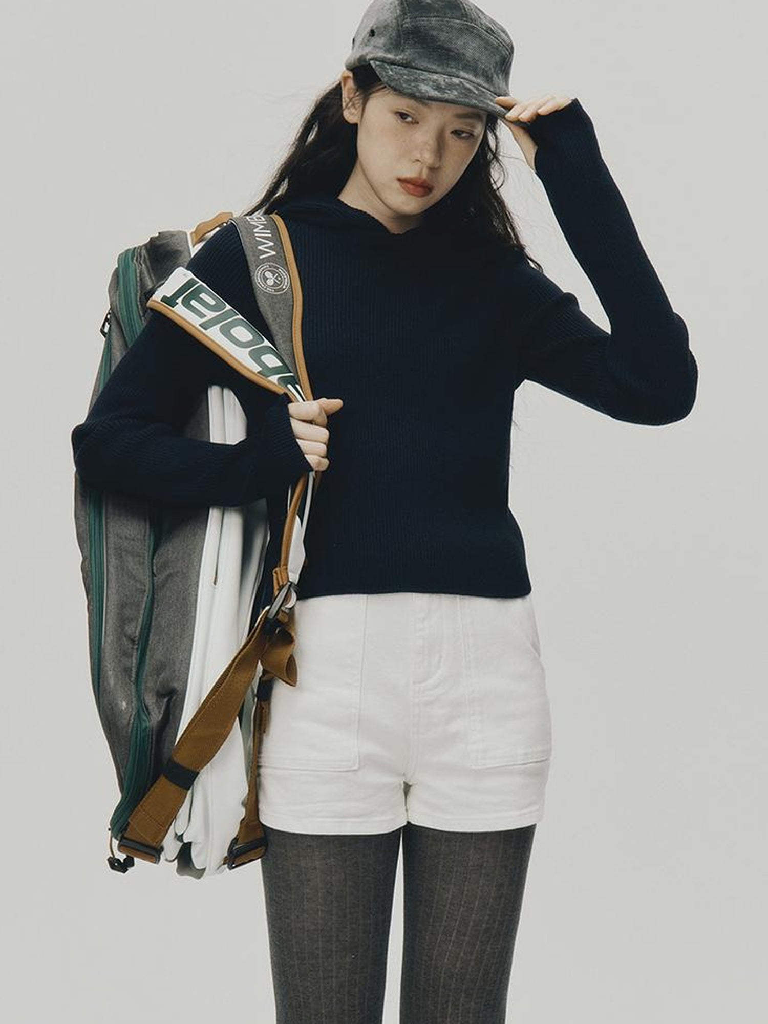 FUSSED Soft Wool Hooded Sweater With Thumbholes