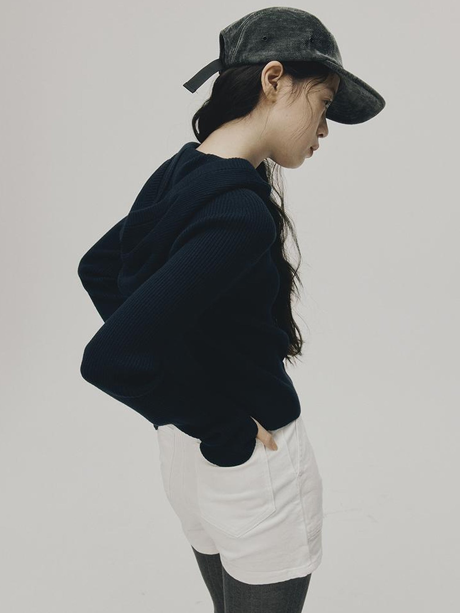 FUSSED Soft Wool Hooded Sweater With Thumbholes