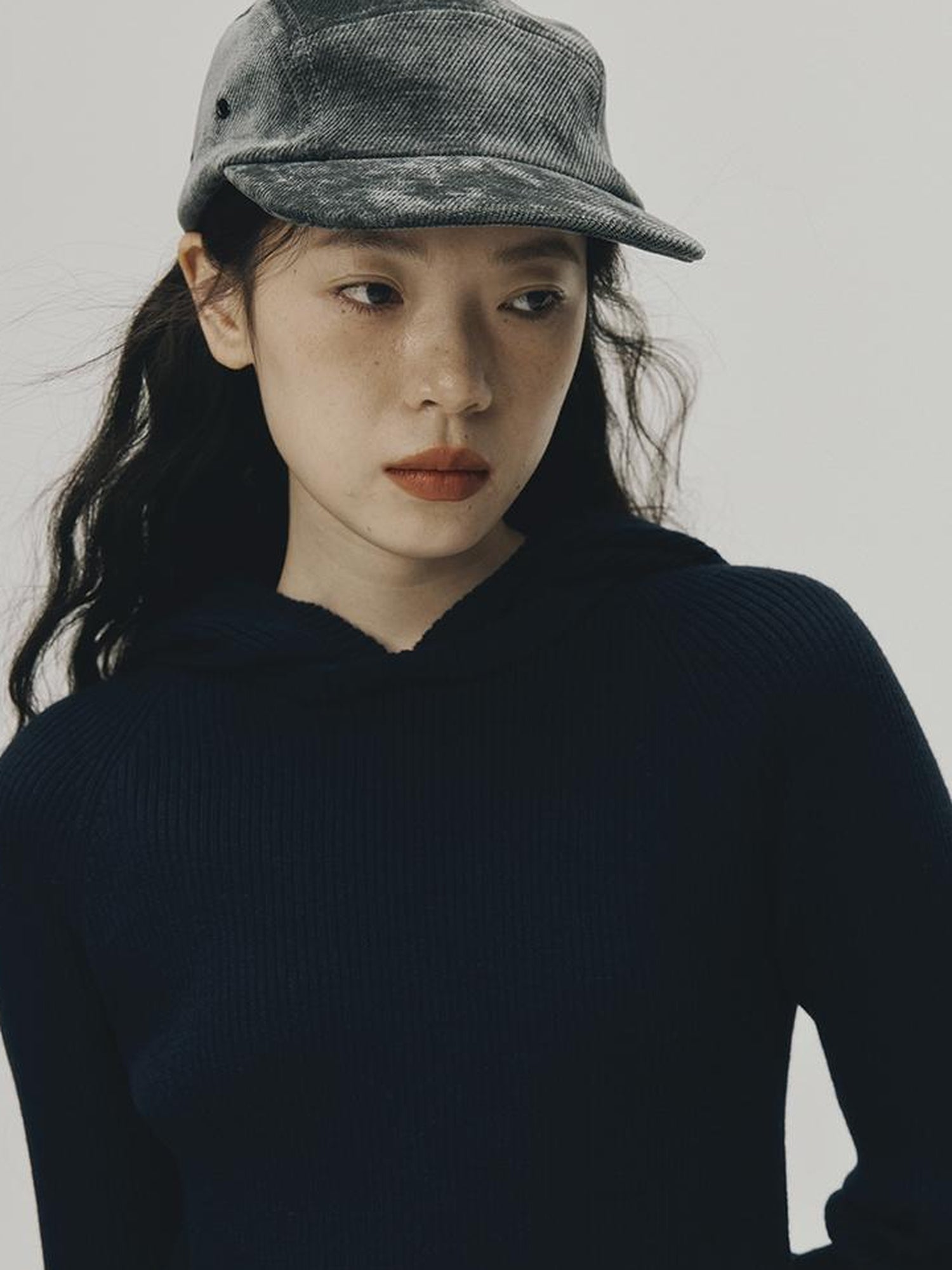 FUSSED Soft Wool Hooded Sweater With Thumbholes