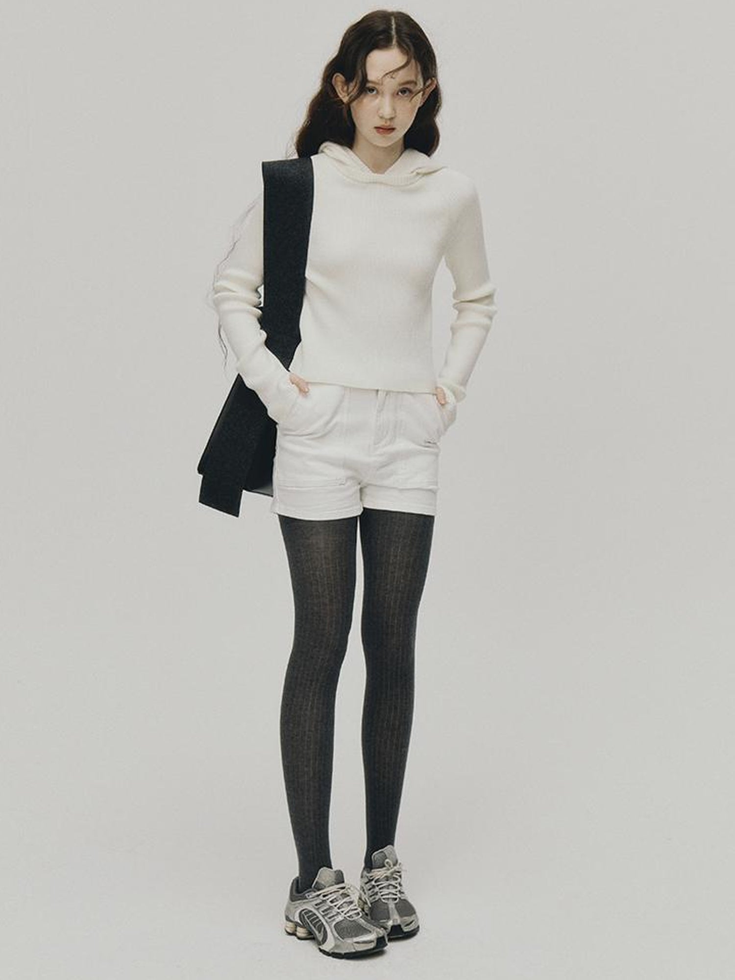 FUSSED Soft Wool Hooded Sweater With Thumbholes