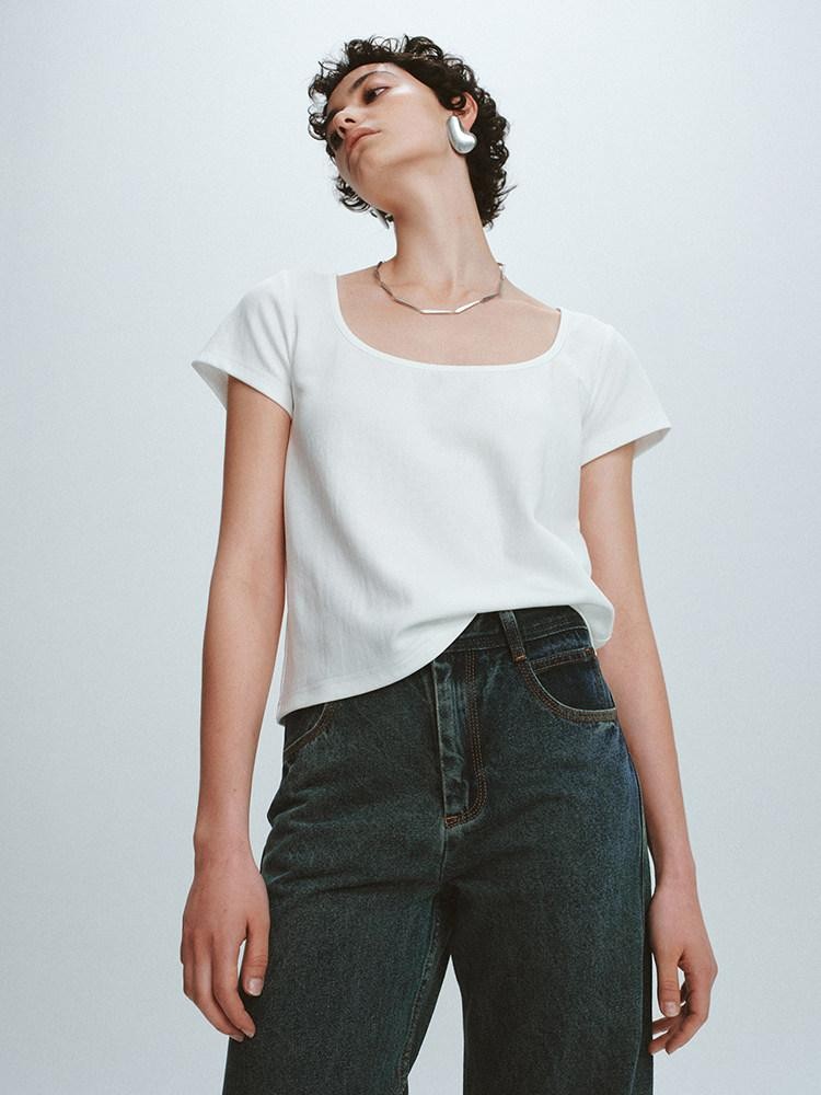 FUSSED Solid Clean Fit Three Necklines Women&