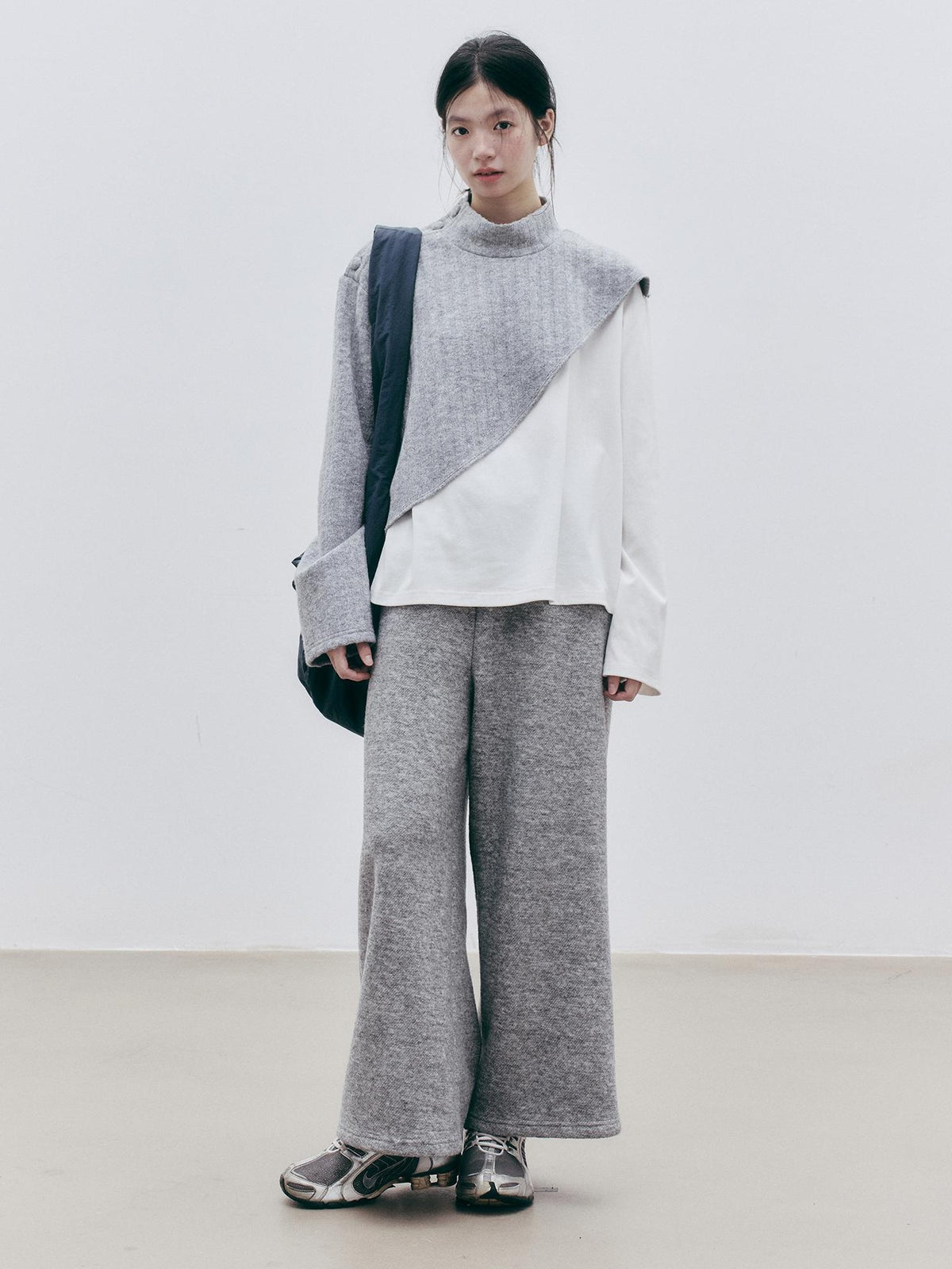 FUSSED Solid Minimalist Wool Blend Women&
