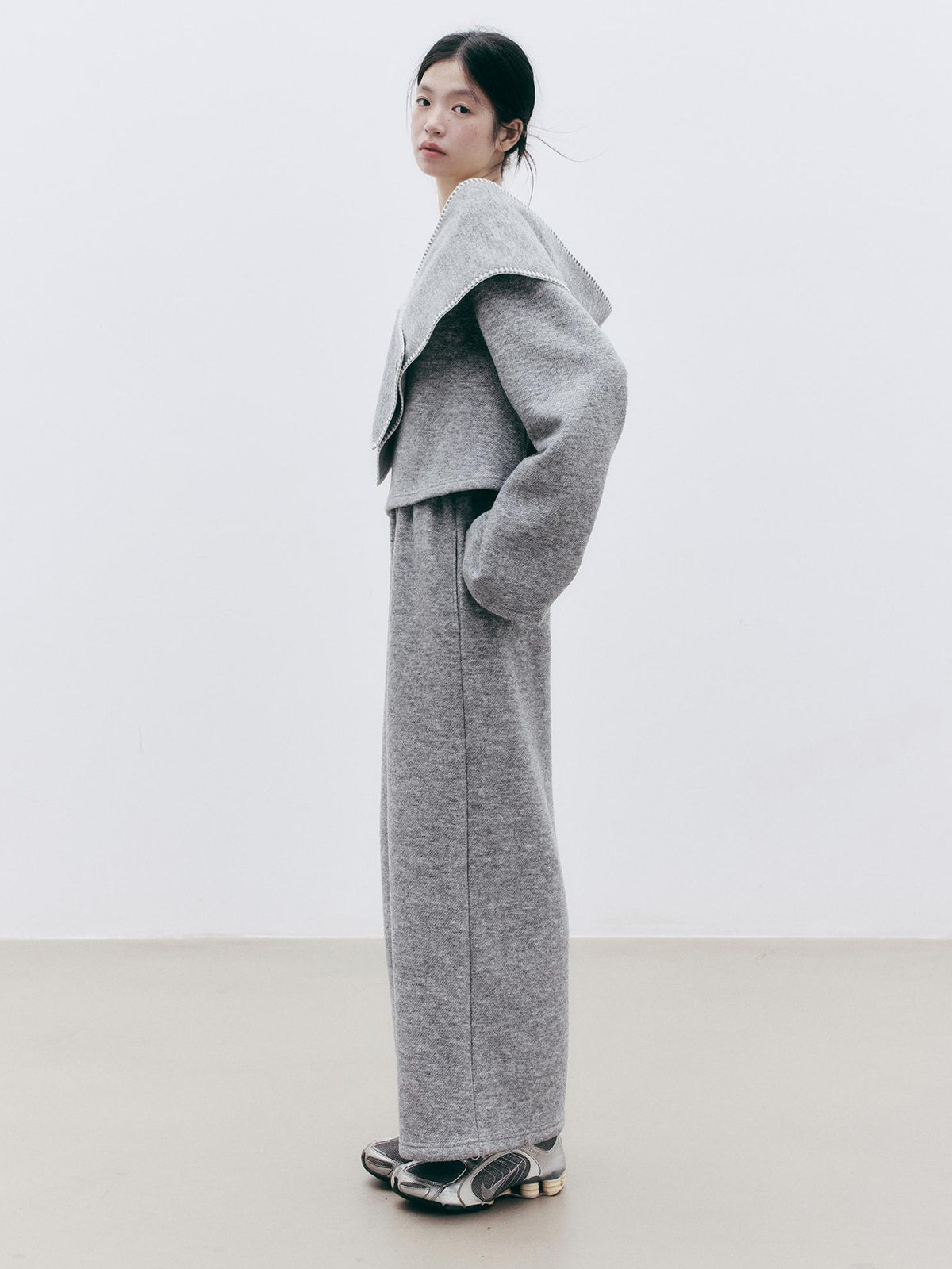 FUSSED Solid Minimalist Wool Blend Women&