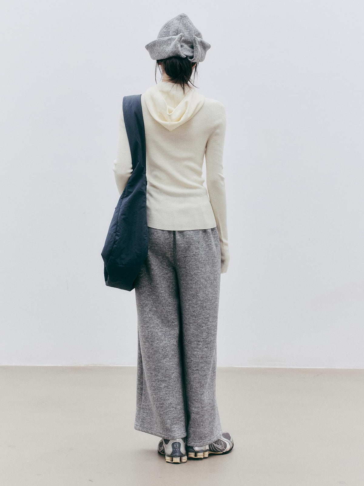 FUSSED Solid Minimalist Wool Blend Women&