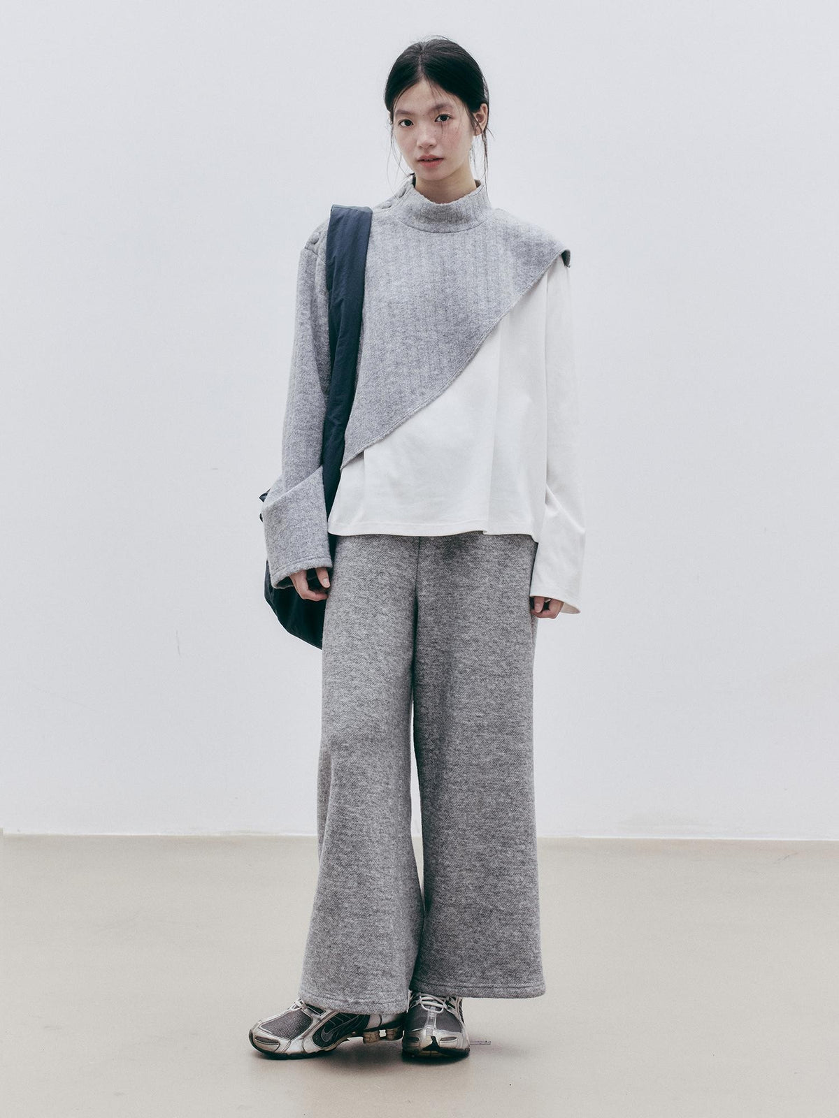 FUSSED Solid Minimalist Wool Blend Women&
