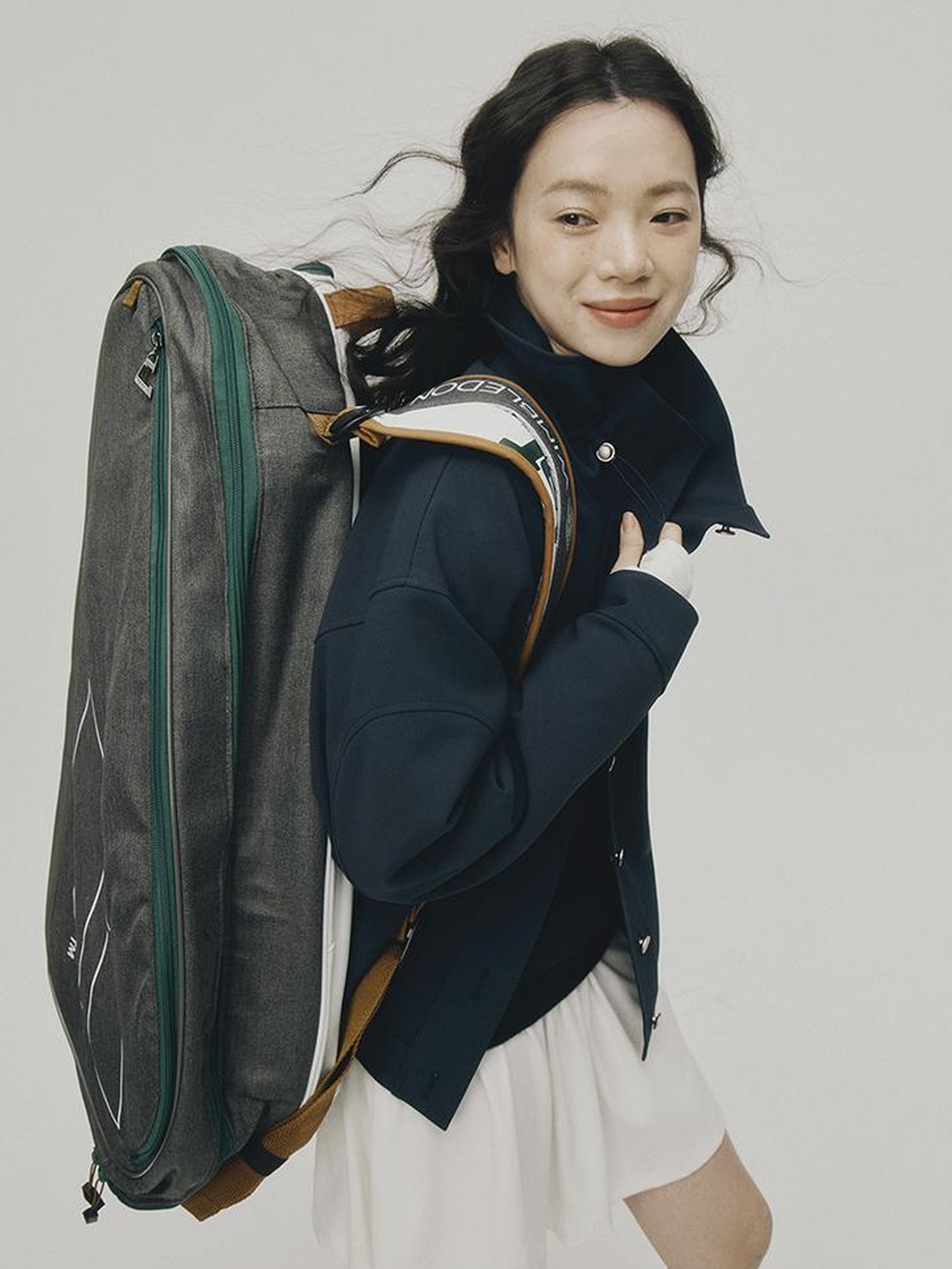 FUSSED Sportcore Deconstructed Wave Collar Deep Blue Windbreaker