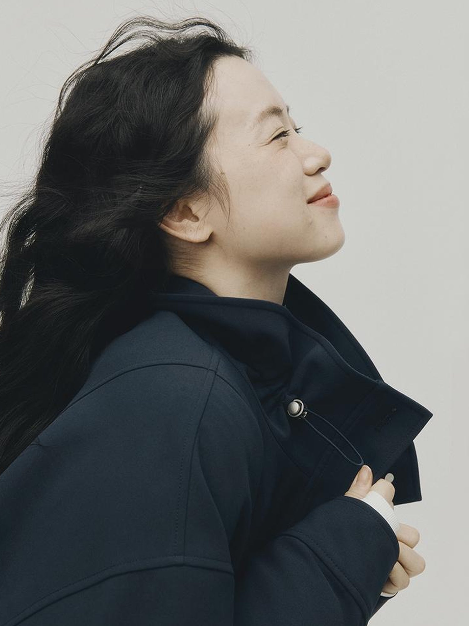 FUSSED Sportcore Deconstructed Wave Collar Deep Blue Windbreaker