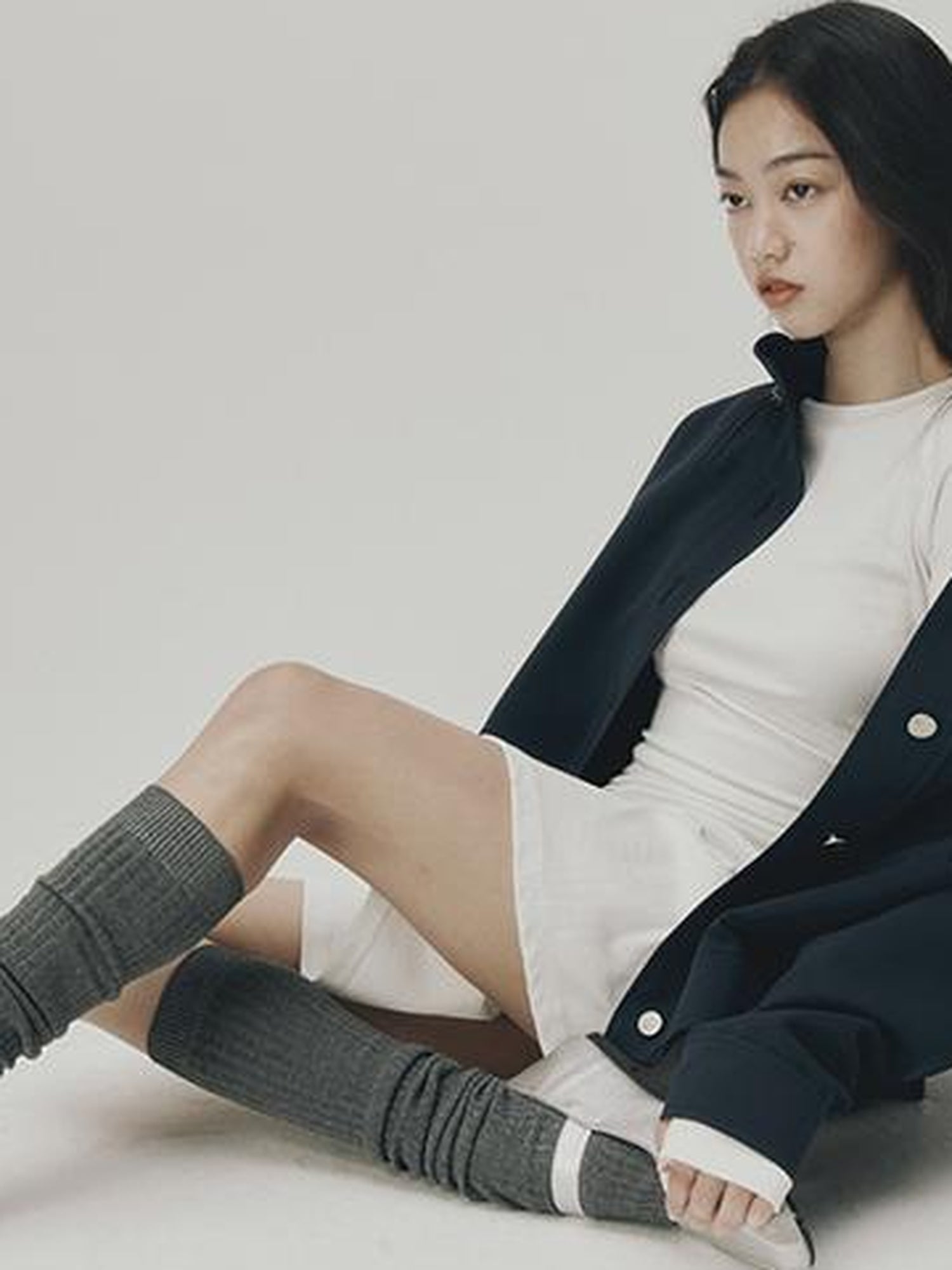 FUSSED Sportcore Deconstructed Wave Collar Deep Blue Windbreaker