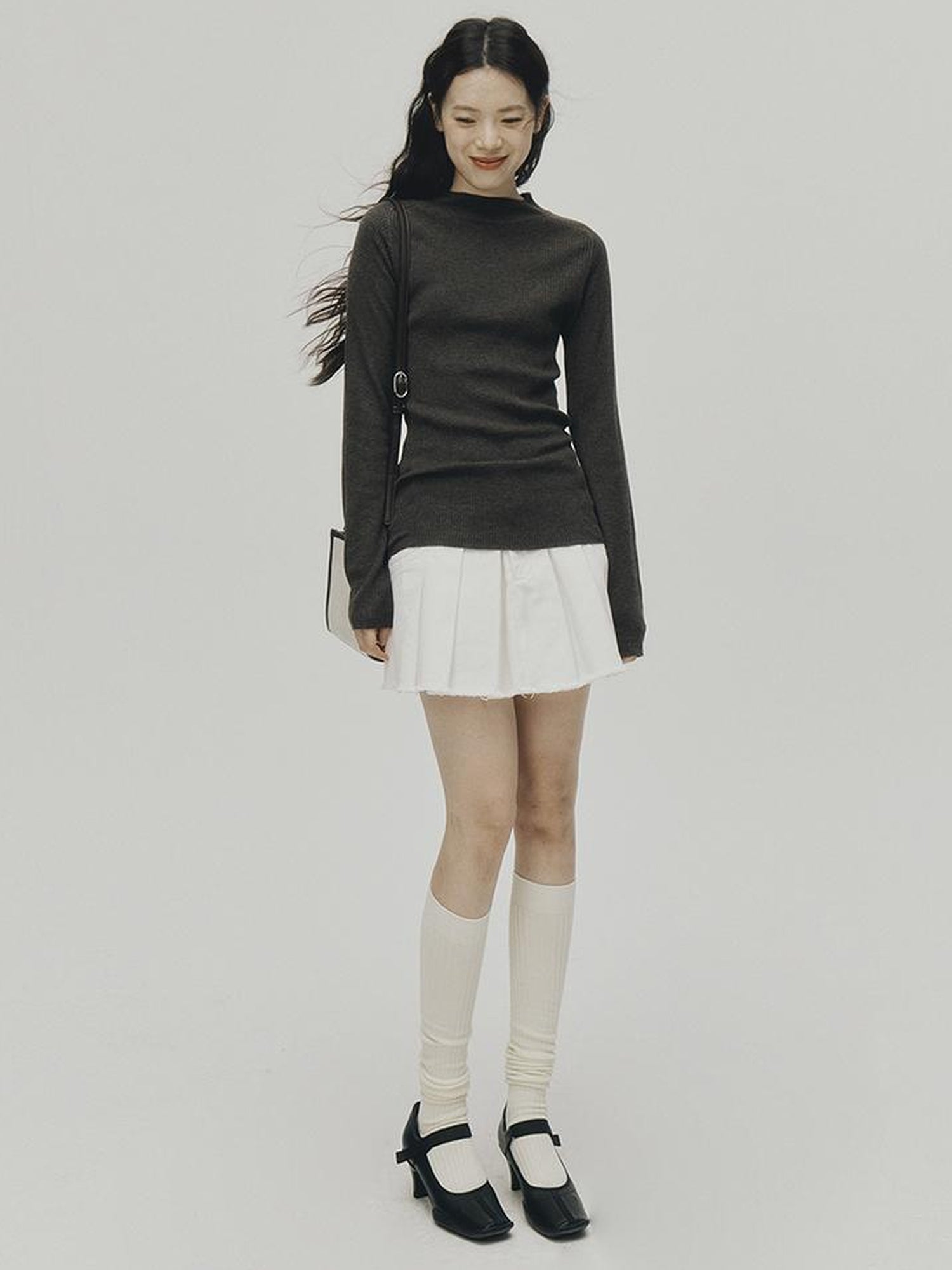 FUSSED Sportcore White Frayed Denim A Line Skirt