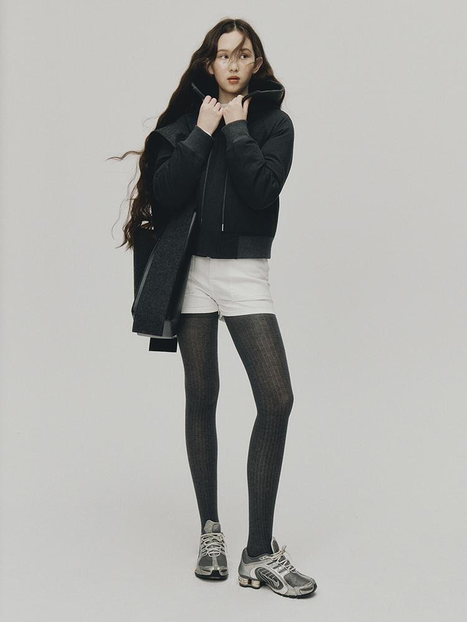 FUSSED Sporty Cleanfit White Stretch Denim Shorts