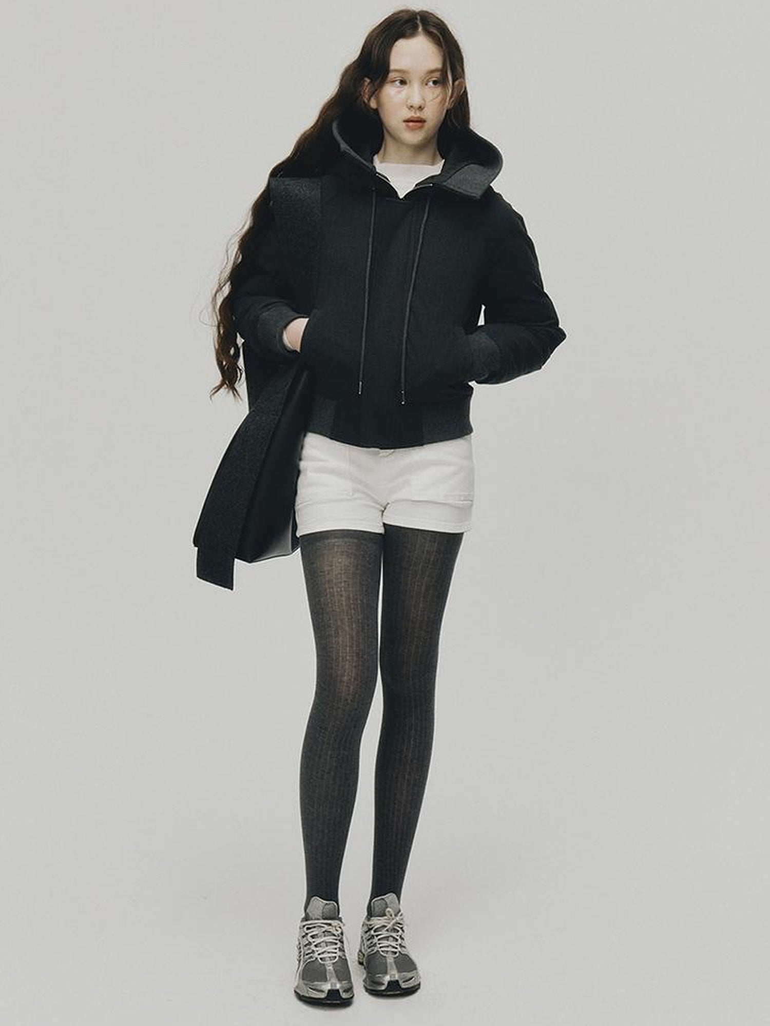 FUSSED Sporty Cleanfit White Stretch Denim Shorts