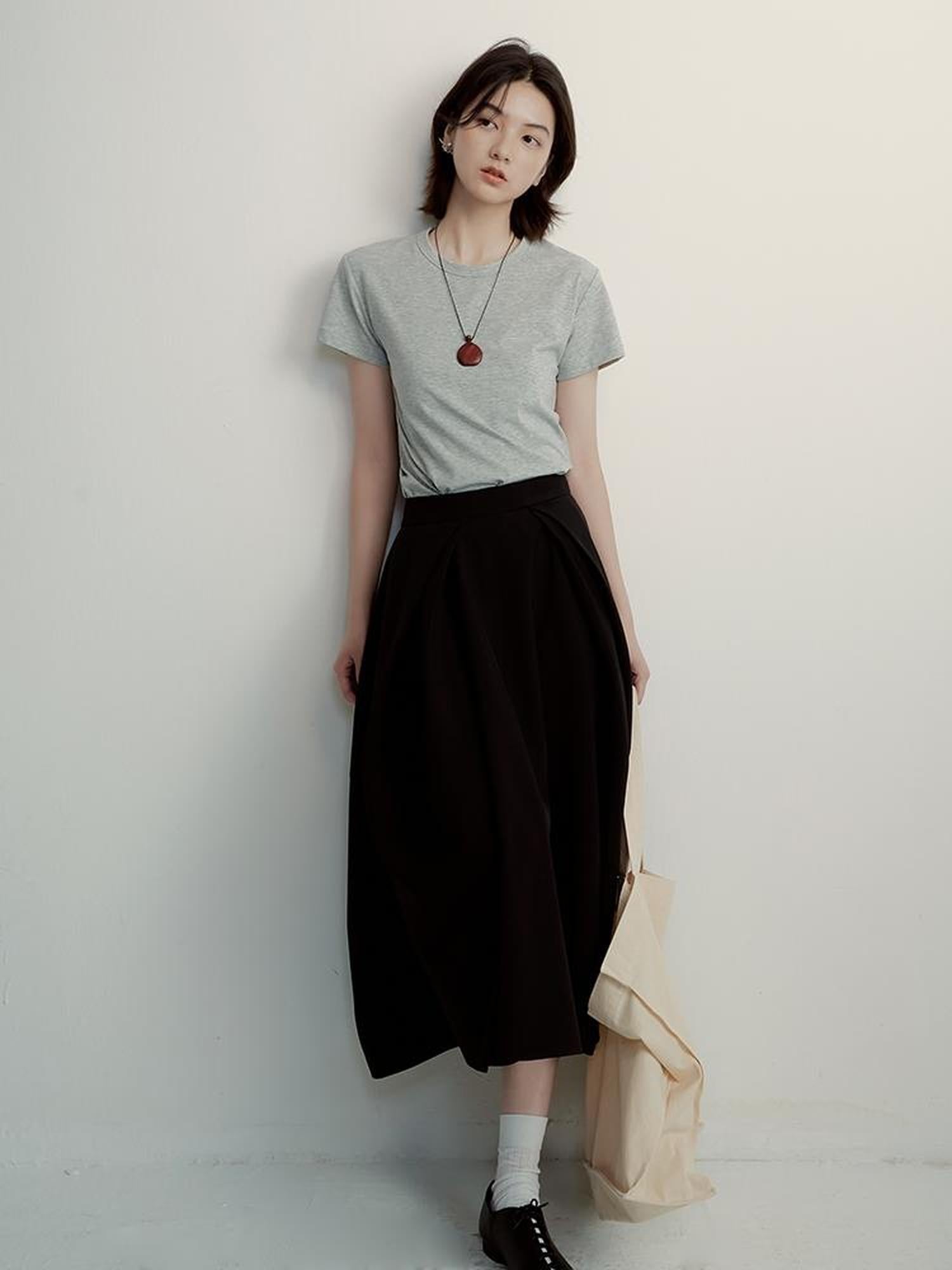 FUSSED Supima Pearl Blended Tee Cleanfit Stretch Cotton Top