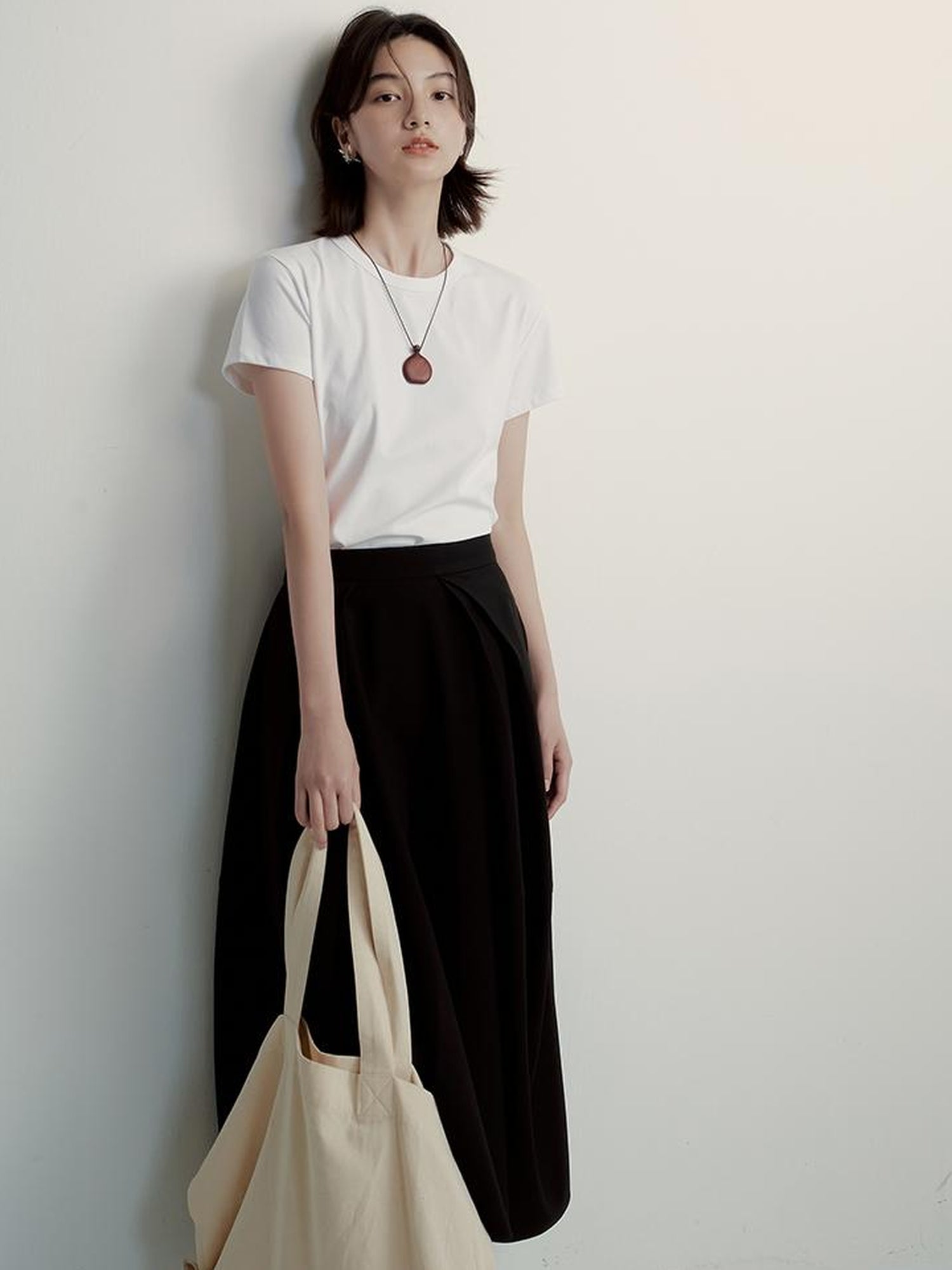 FUSSED Supima Pearl Blended Tee Cleanfit Stretch Cotton Top