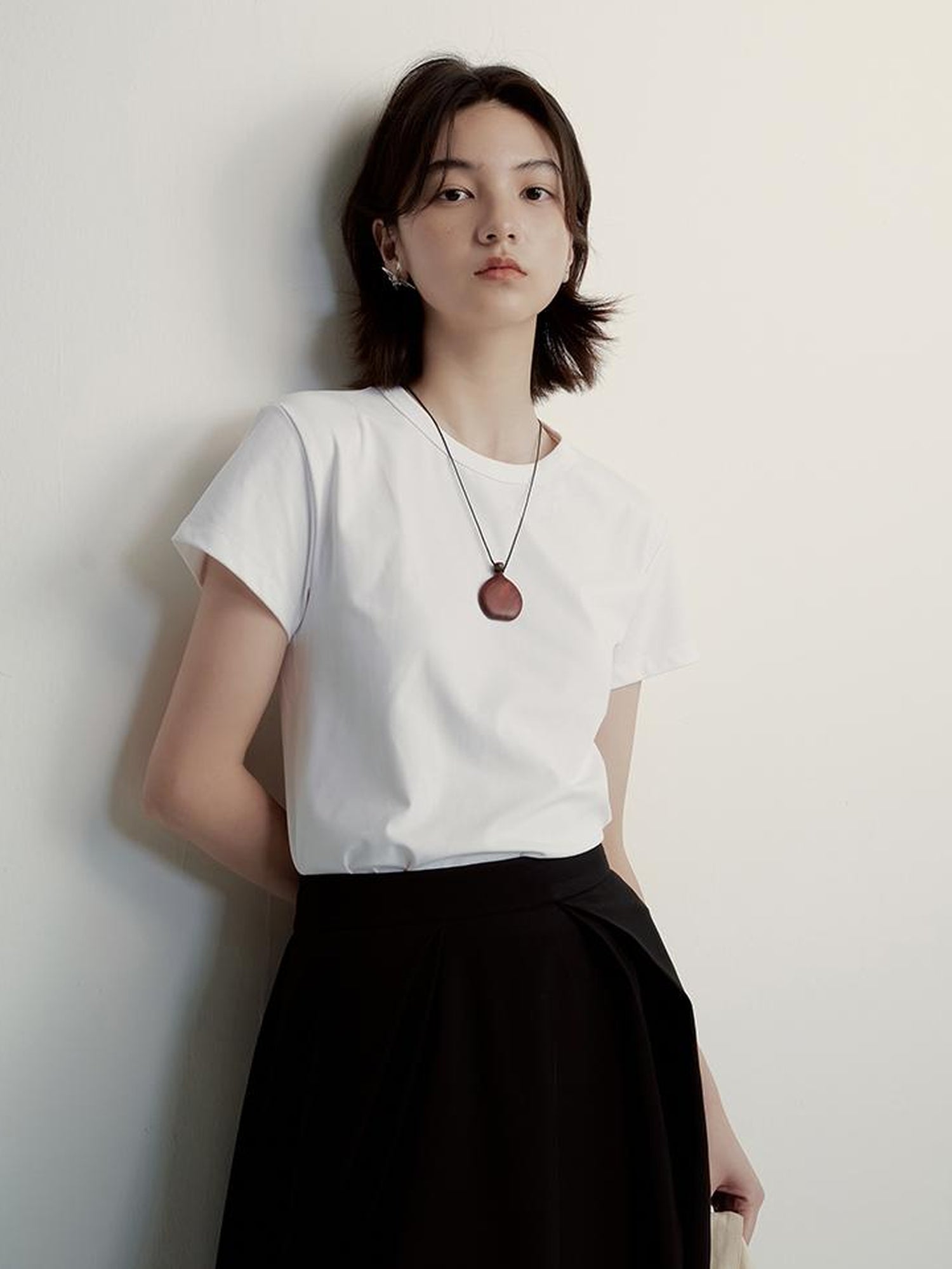 FUSSED Supima Pearl Blended Tee Cleanfit Stretch Cotton Top