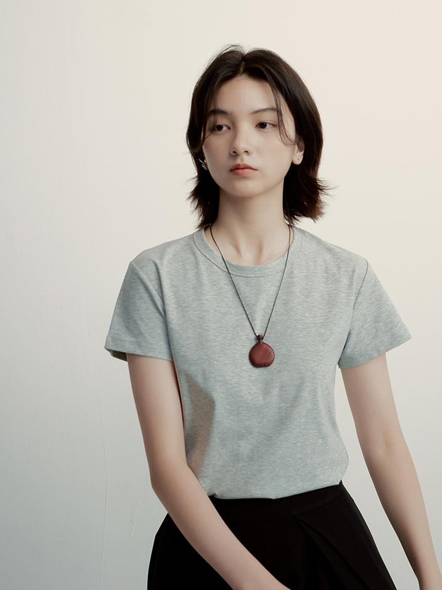 FUSSED Supima Pearl Blended Tee Cleanfit Stretch Cotton Top