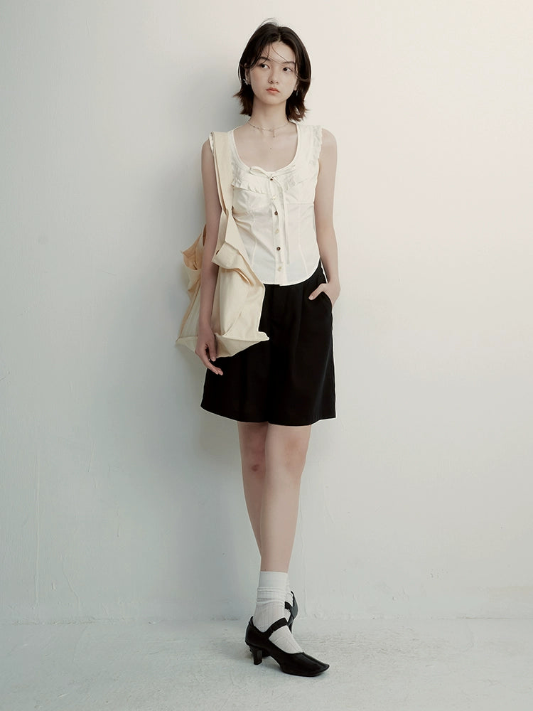 FUSSED_Tencel_Circus_Inspired_Wide_Leg_Shorts_In_Classic_Black_MISSTT
