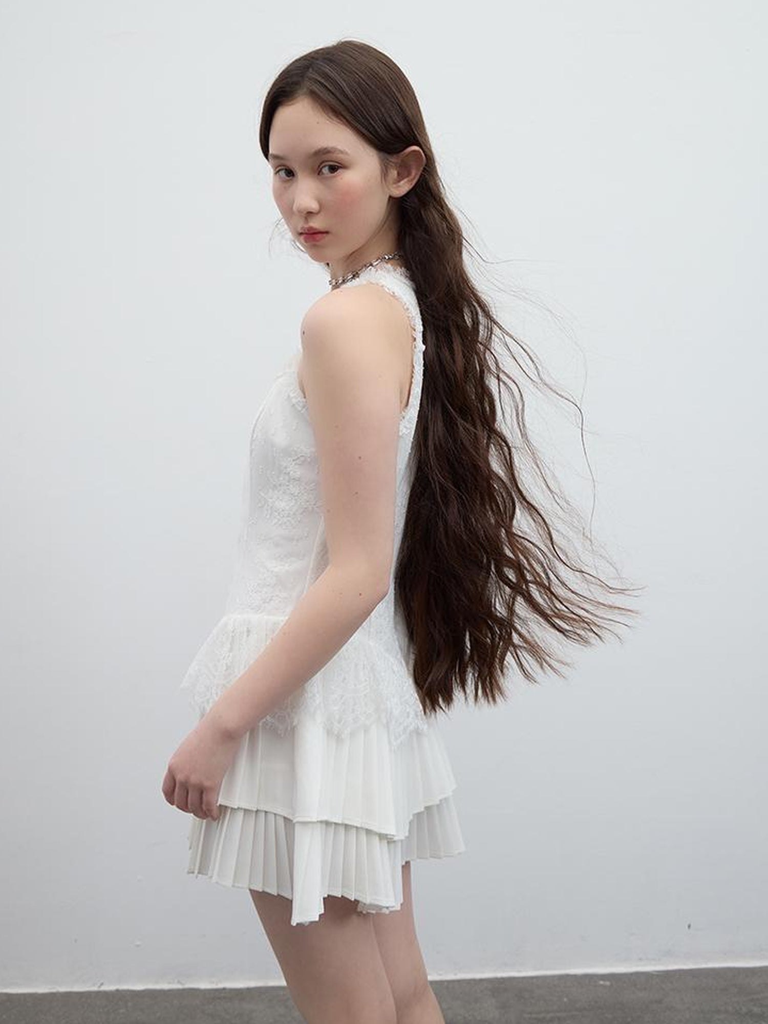 FUSSED Tennis Lace Ruffle Dress Vintage Inspired Short Wedding Dress