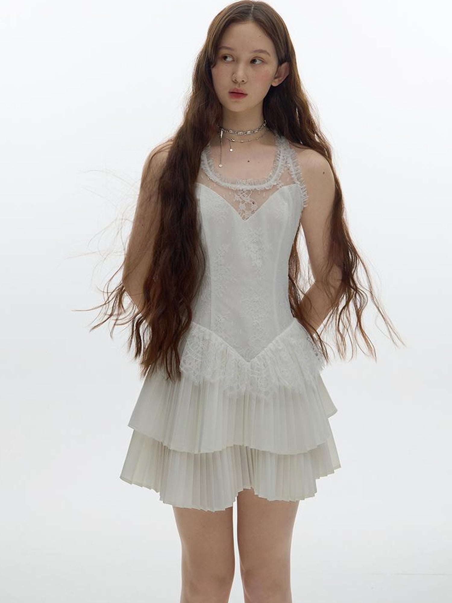 FUSSED Tennis Lace Ruffle Dress Vintage Inspired Short Wedding Dress