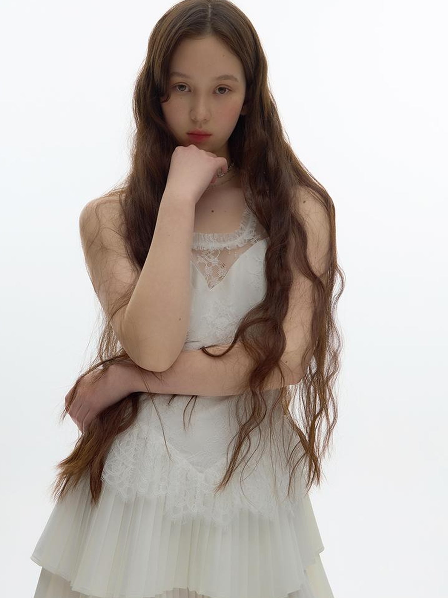 FUSSED Tennis Lace Ruffle Dress Vintage Inspired Short Wedding Dress