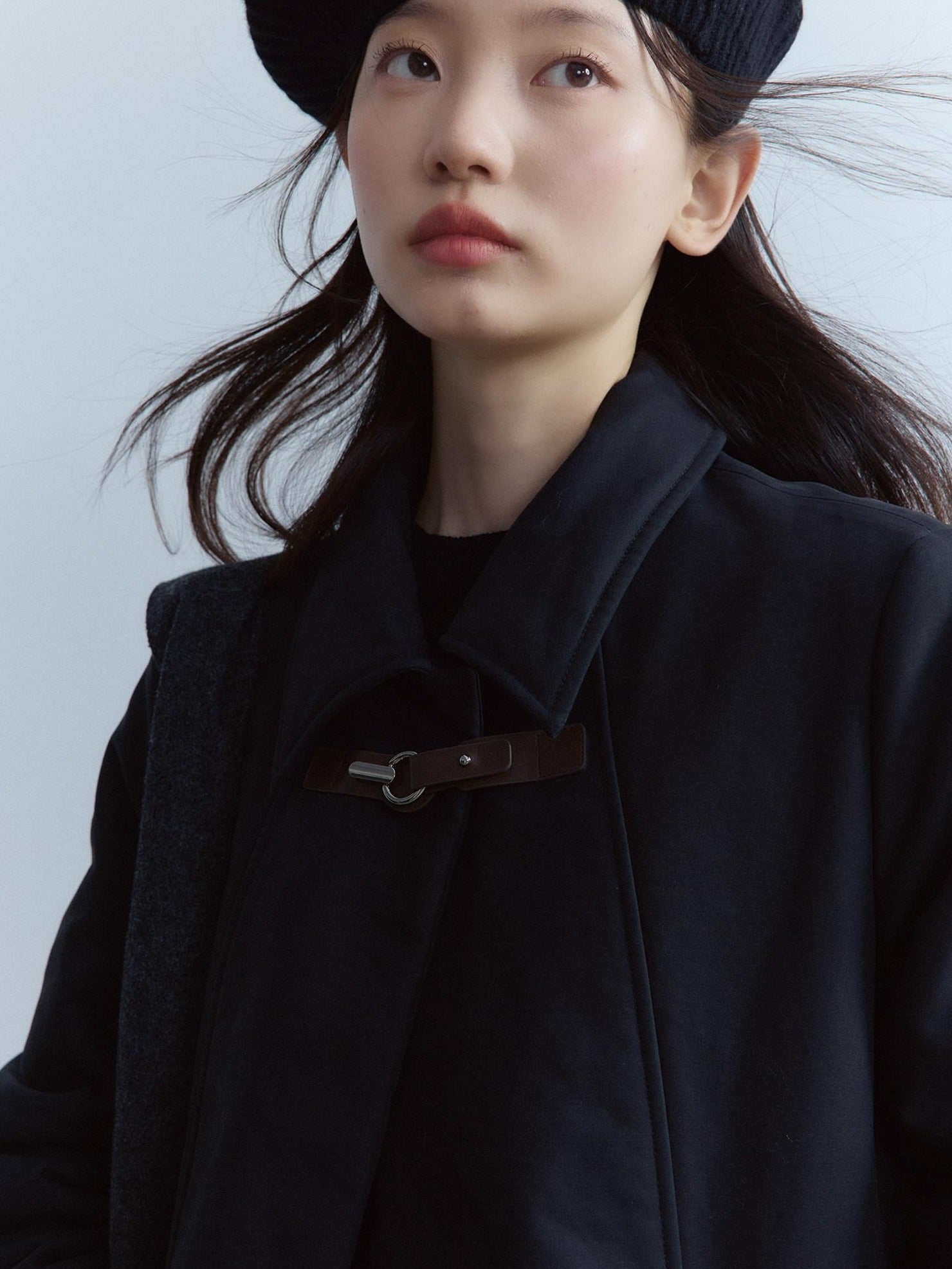 FUSSED Thick Cotton Lined Loose Fit Sweet Academy Longline Blazer Collar Women Coat