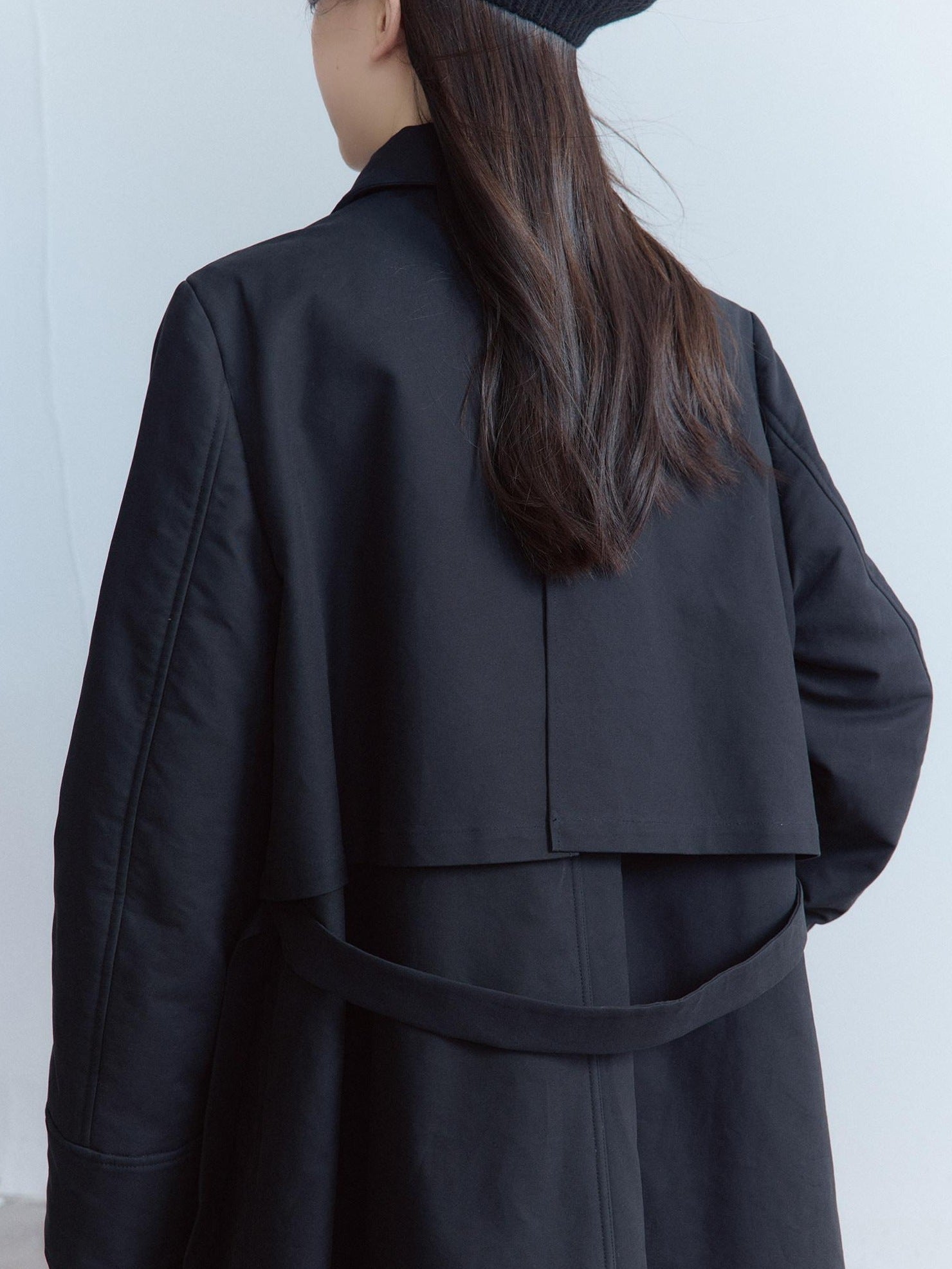FUSSED Thick Cotton Lined Loose Fit Sweet Academy Longline Blazer Collar Women Coat