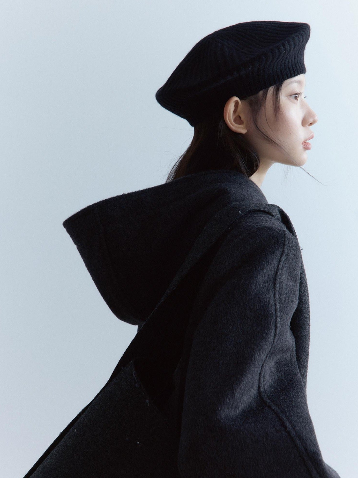 FUSSED Thick Pure Wool Oversized Cute Collegiate Unisex Long Toggle Closure Coat