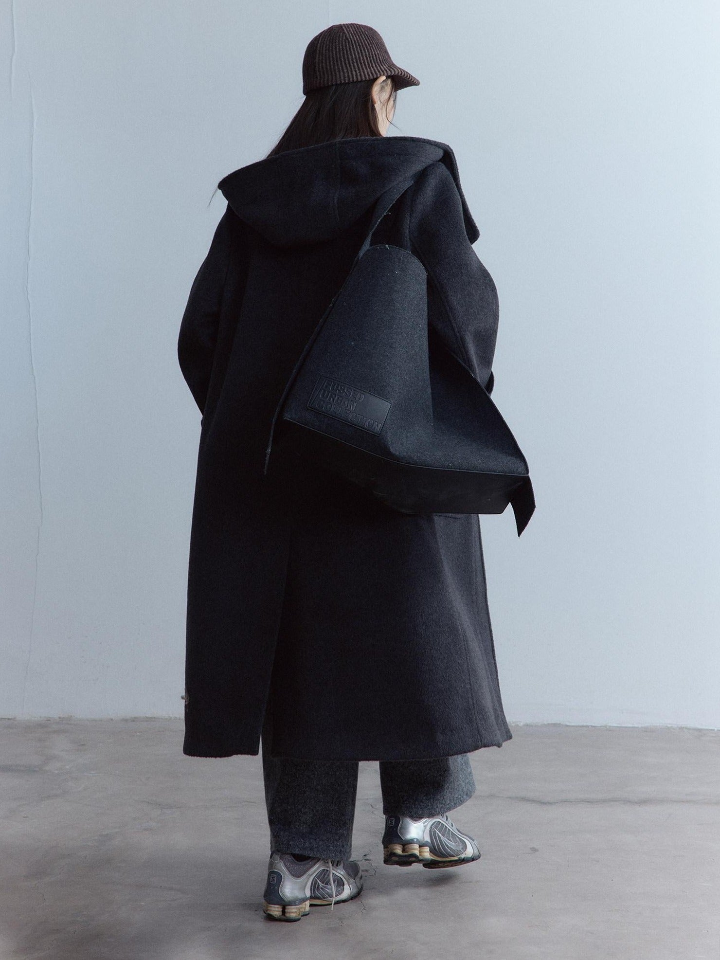 FUSSED Thick Pure Wool Oversized Cute Collegiate Unisex Long Toggle Closure Coat