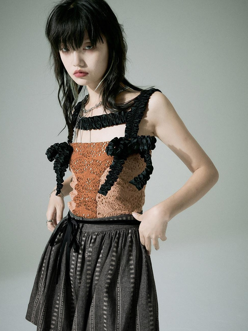 FUSSED Tie Waist Original Wide Leg For Women Natural Waist Striped Shorts