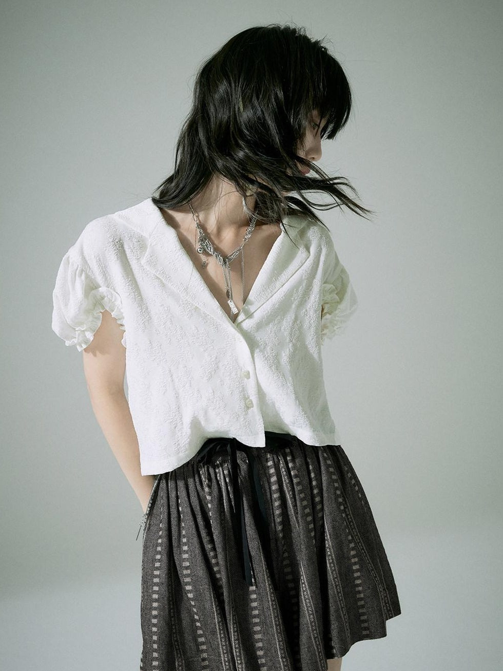 FUSSED Tie Waist Original Wide Leg For Women Natural Waist Striped Shorts