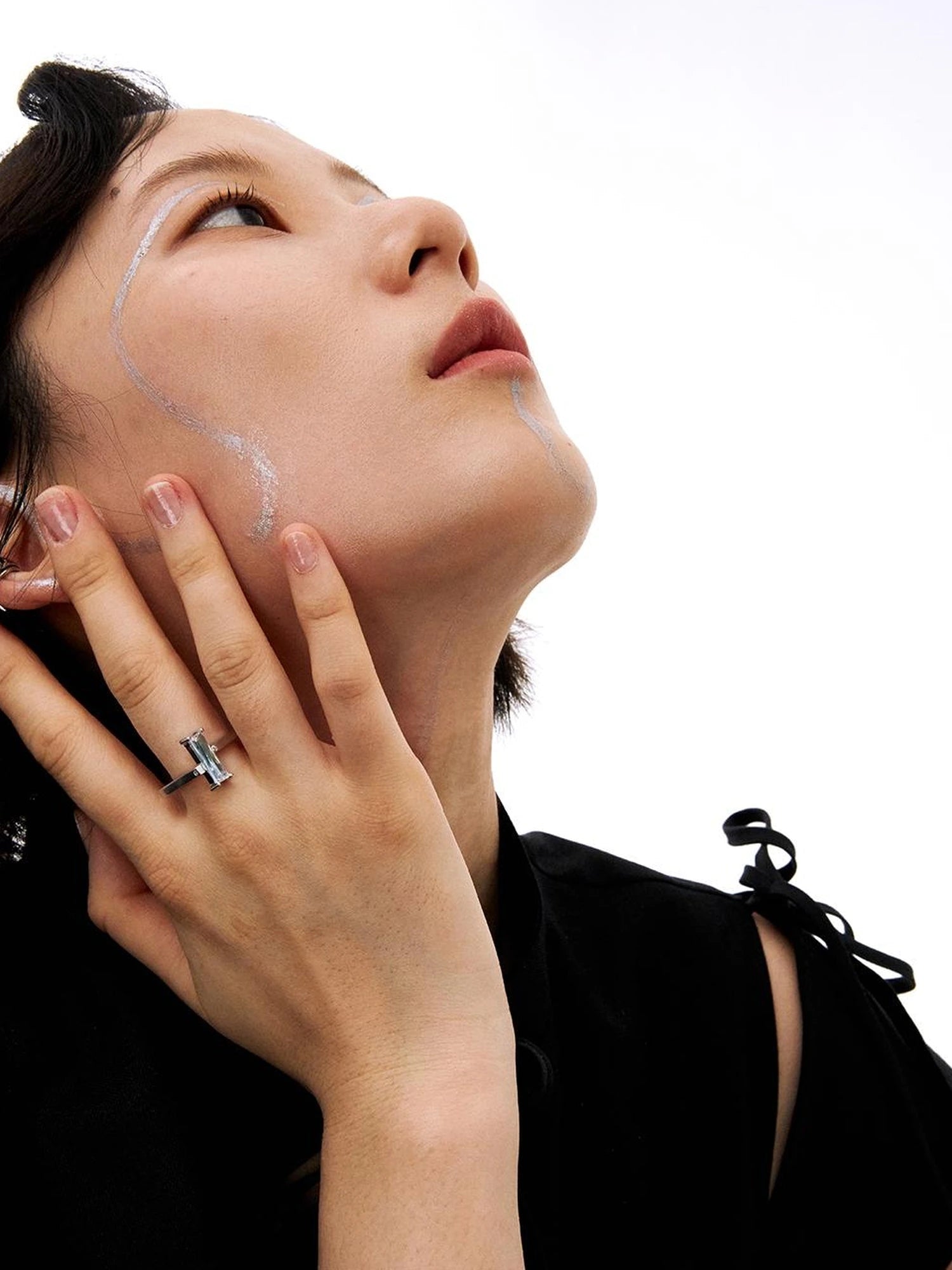 Time Leap Mismatched Sapphire Square Ring