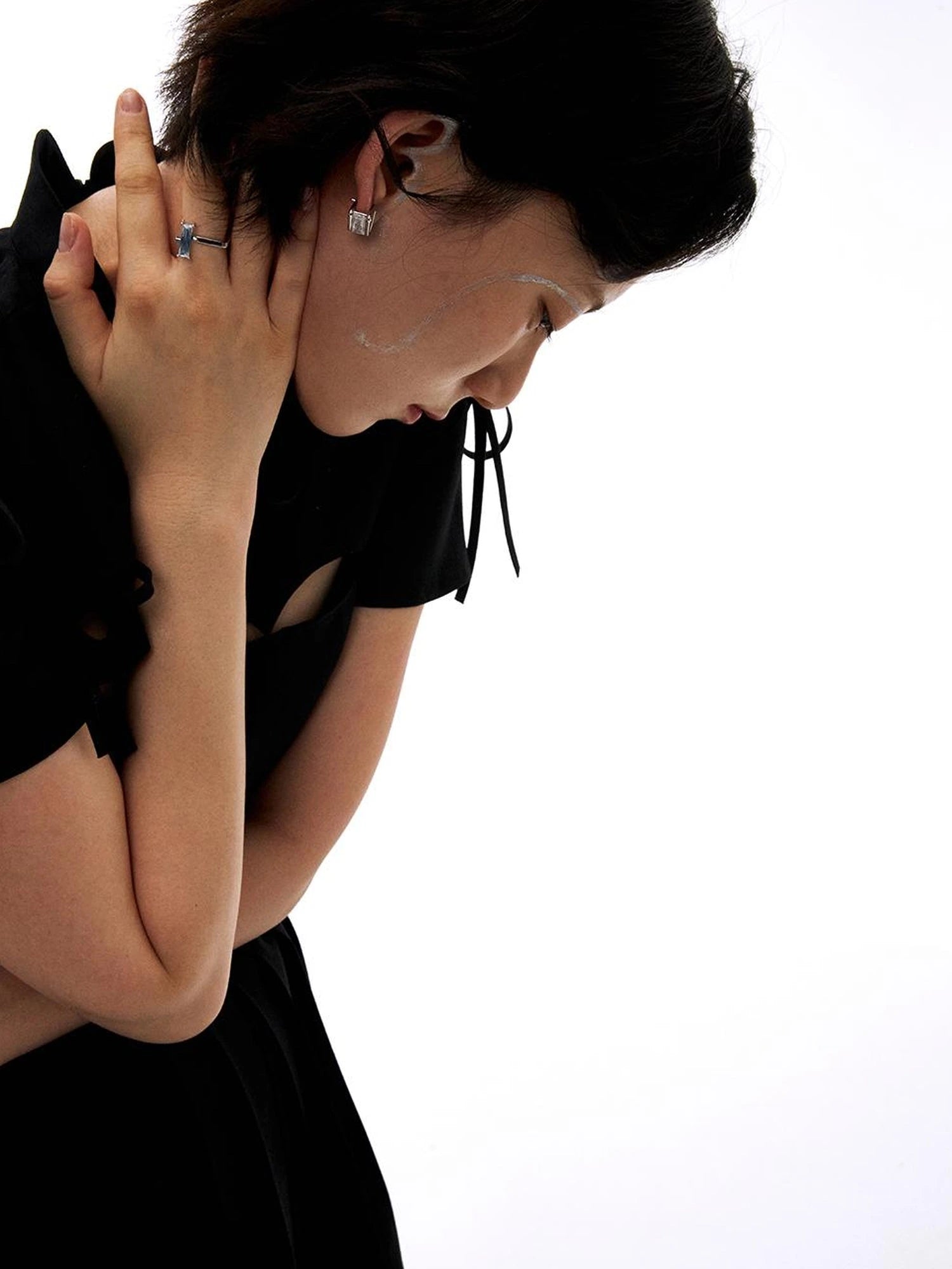 Time Leap Mismatched Sapphire Square Ring