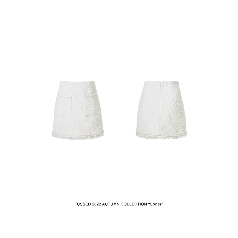 FUSSED_Tweed_Skirt_With_Shell_Trim_And_Wool_Blend_In_Cream_MISSTT