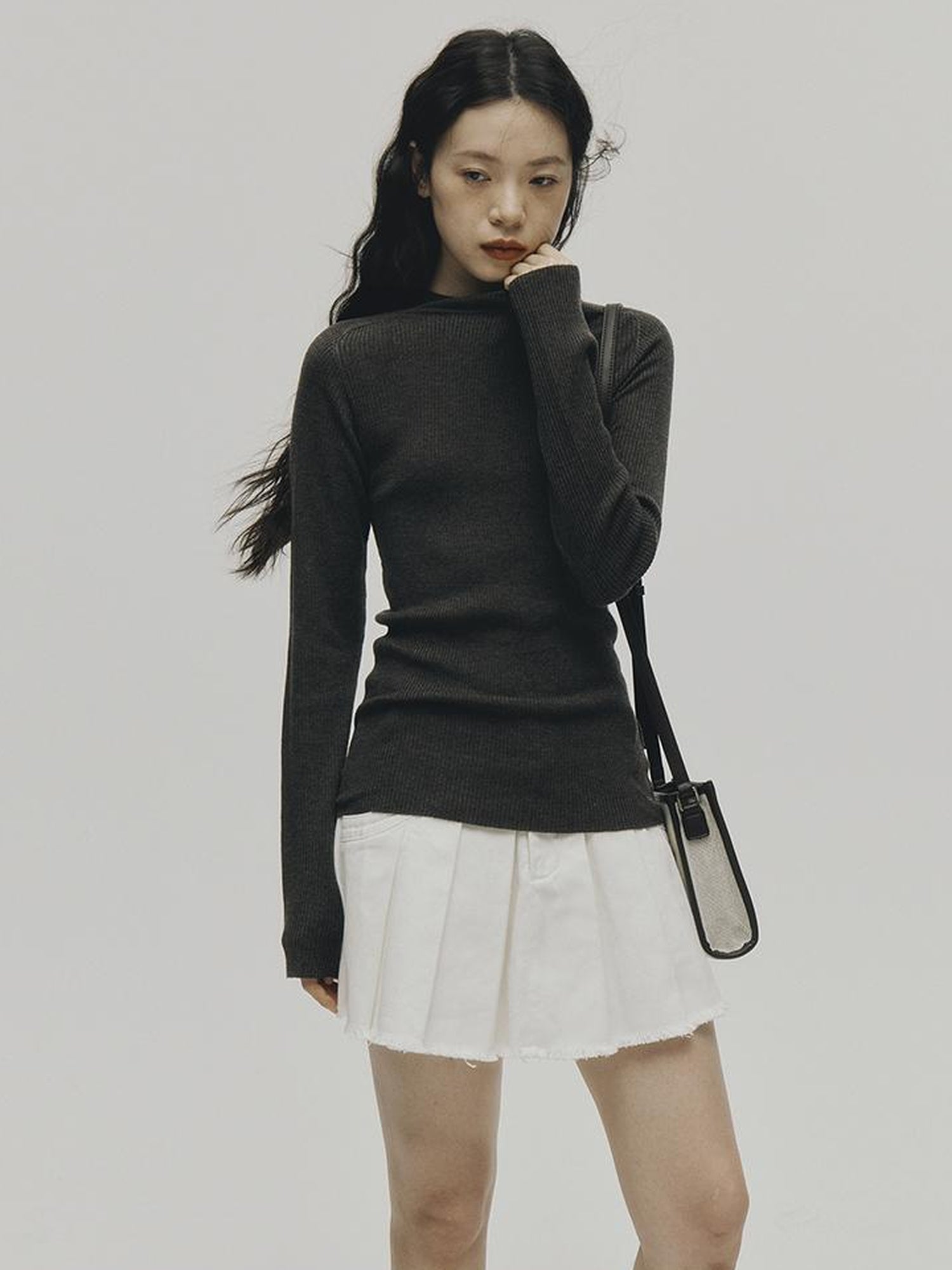 FUSSED Ultrafine Merino Ribbed Turtleneck Sweater
