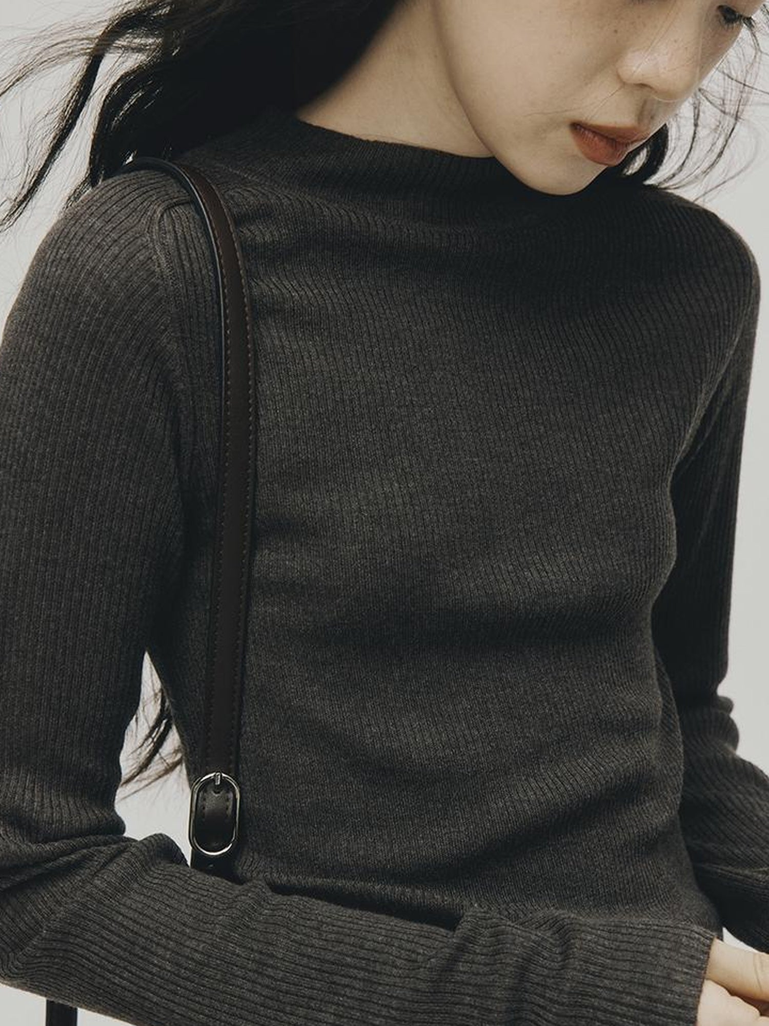 FUSSED Ultrafine Merino Ribbed Turtleneck Sweater