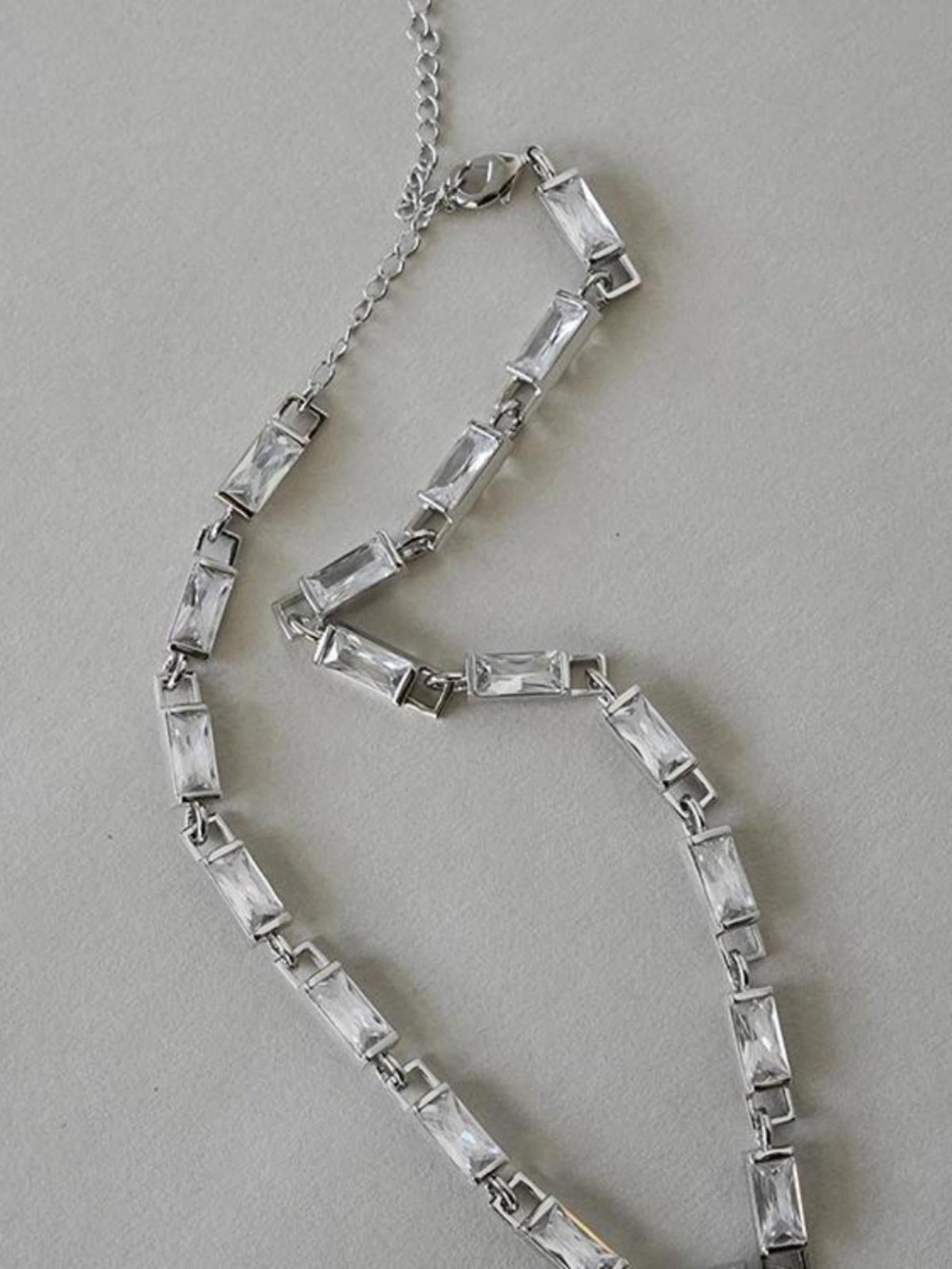 FUSSED Unmeltable Ice Crystal Zirconia Adjustable Necklace