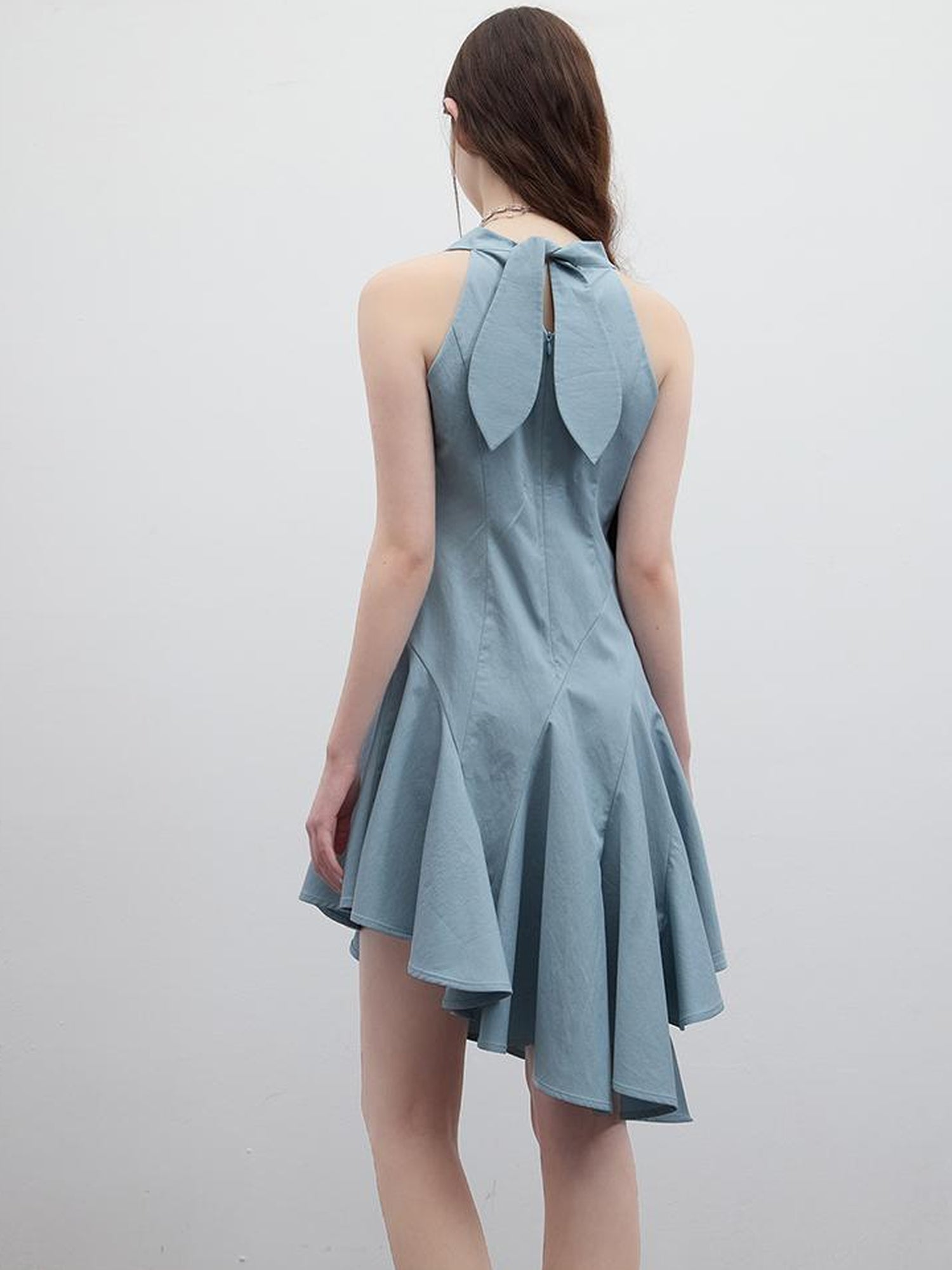 FUSSED V-Neck Asymmetrical Slip Dress