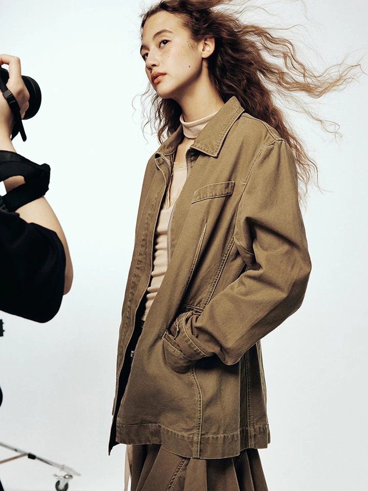 Vintage Nut Shell Brown Enzyme Wash Denim Jacket