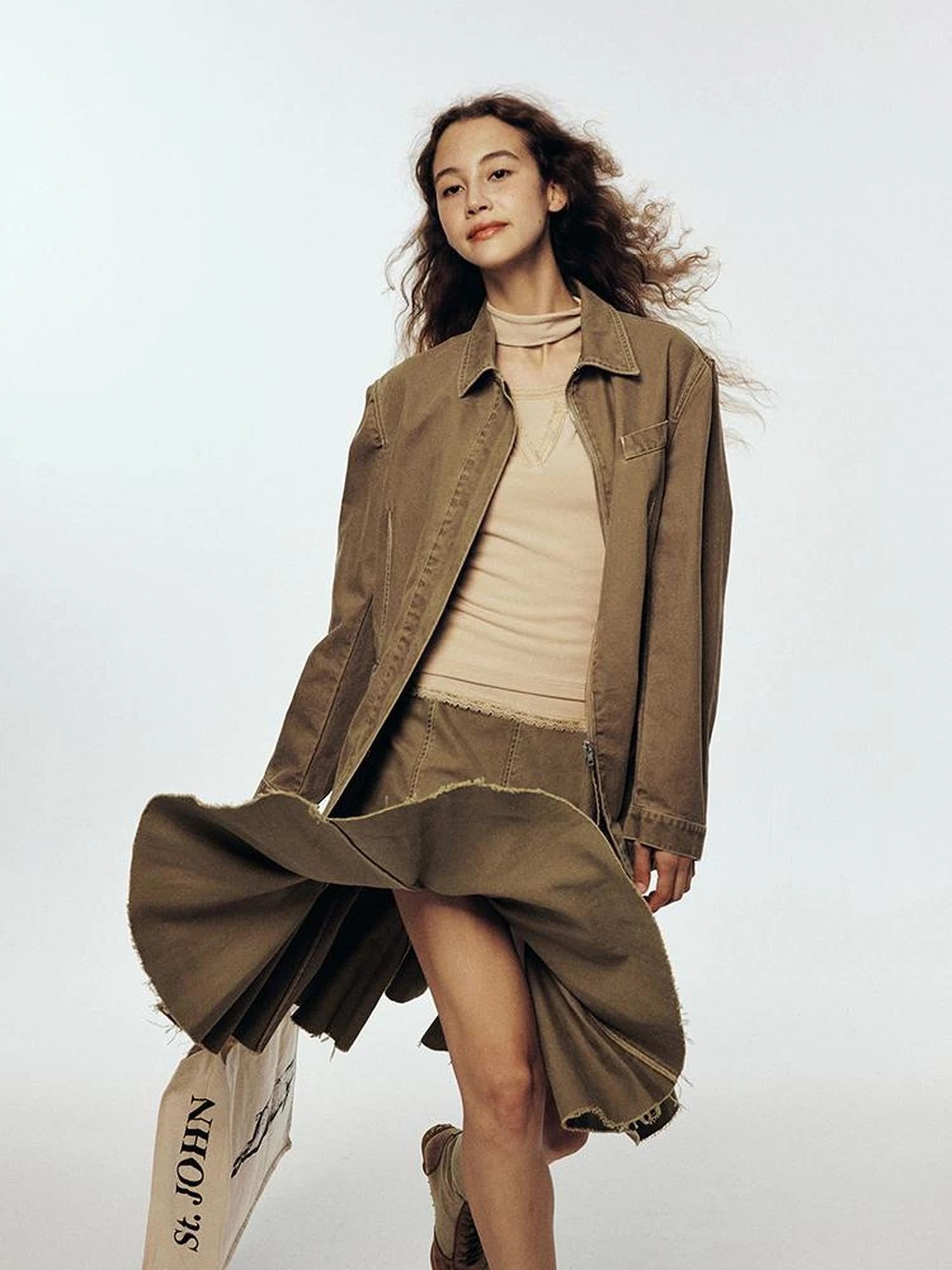 Vintage Nut Shell Brown Enzyme Wash Denim Jacket