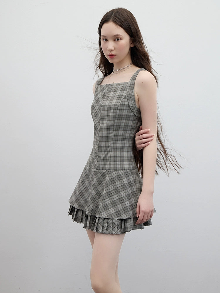 FUSSED_Vintage_Plaid_Double_Layer_Hem_A_Line_Dress_MISSTT