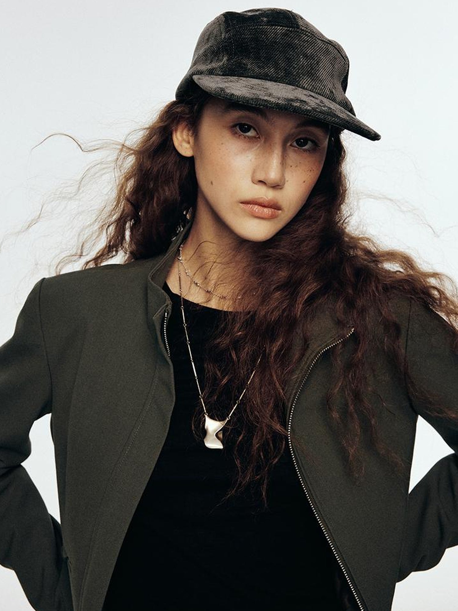 FUSSED Wandering River Slim Fit Short Wool Blazer In Linen Blue